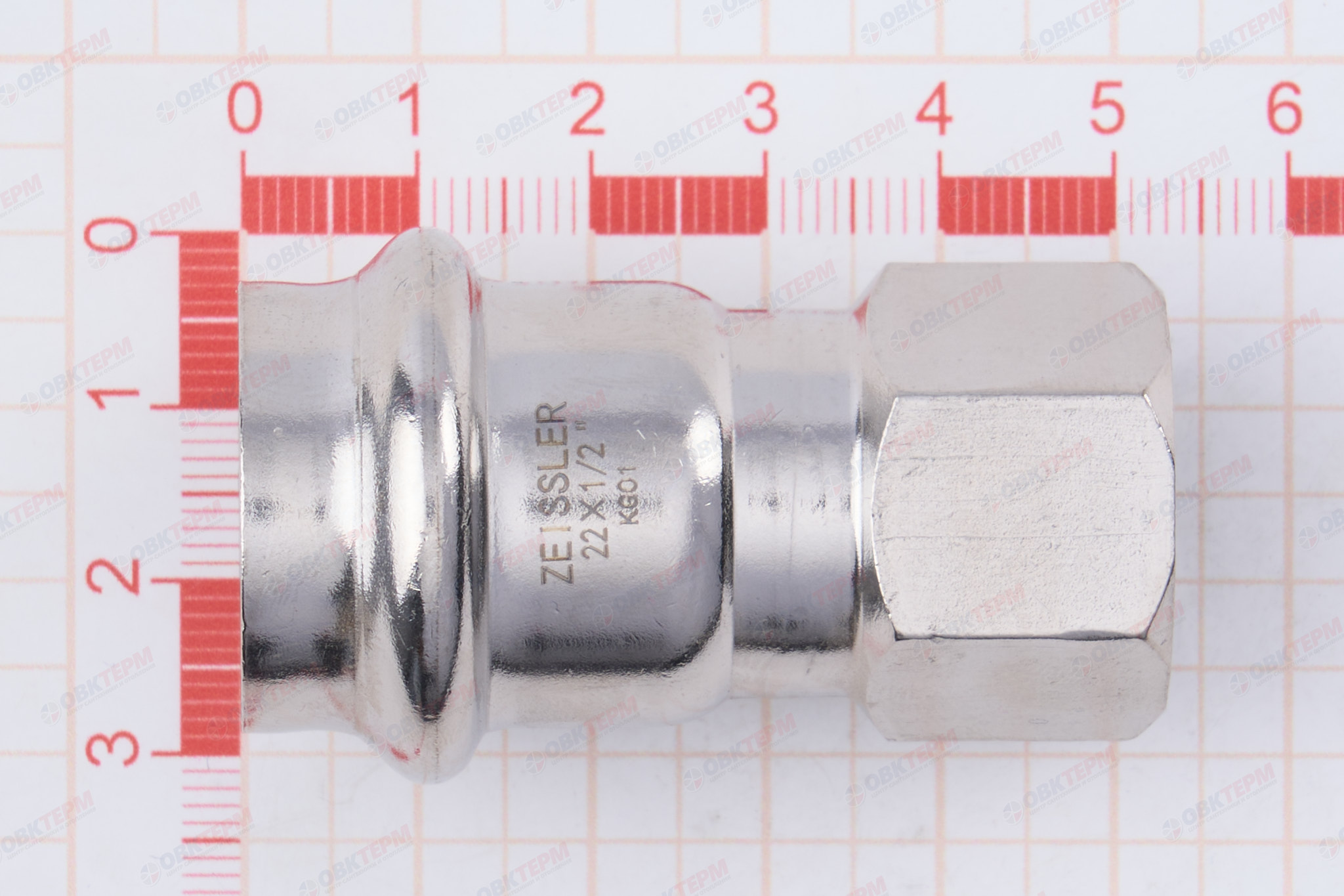 Муфта пресс из нерж.ст.  22 х 3/4"Н   TIM  (110/5) - Изображение №5