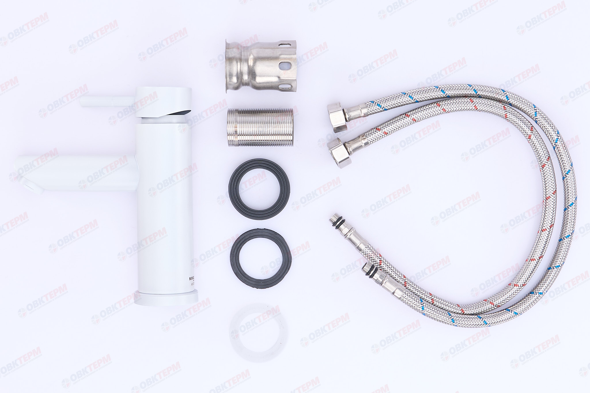 Смеситель д/умывальника нерж/сталь MIXXUS SUS-001-A WHITE  (10 шт/ящ) - миниатюра №3