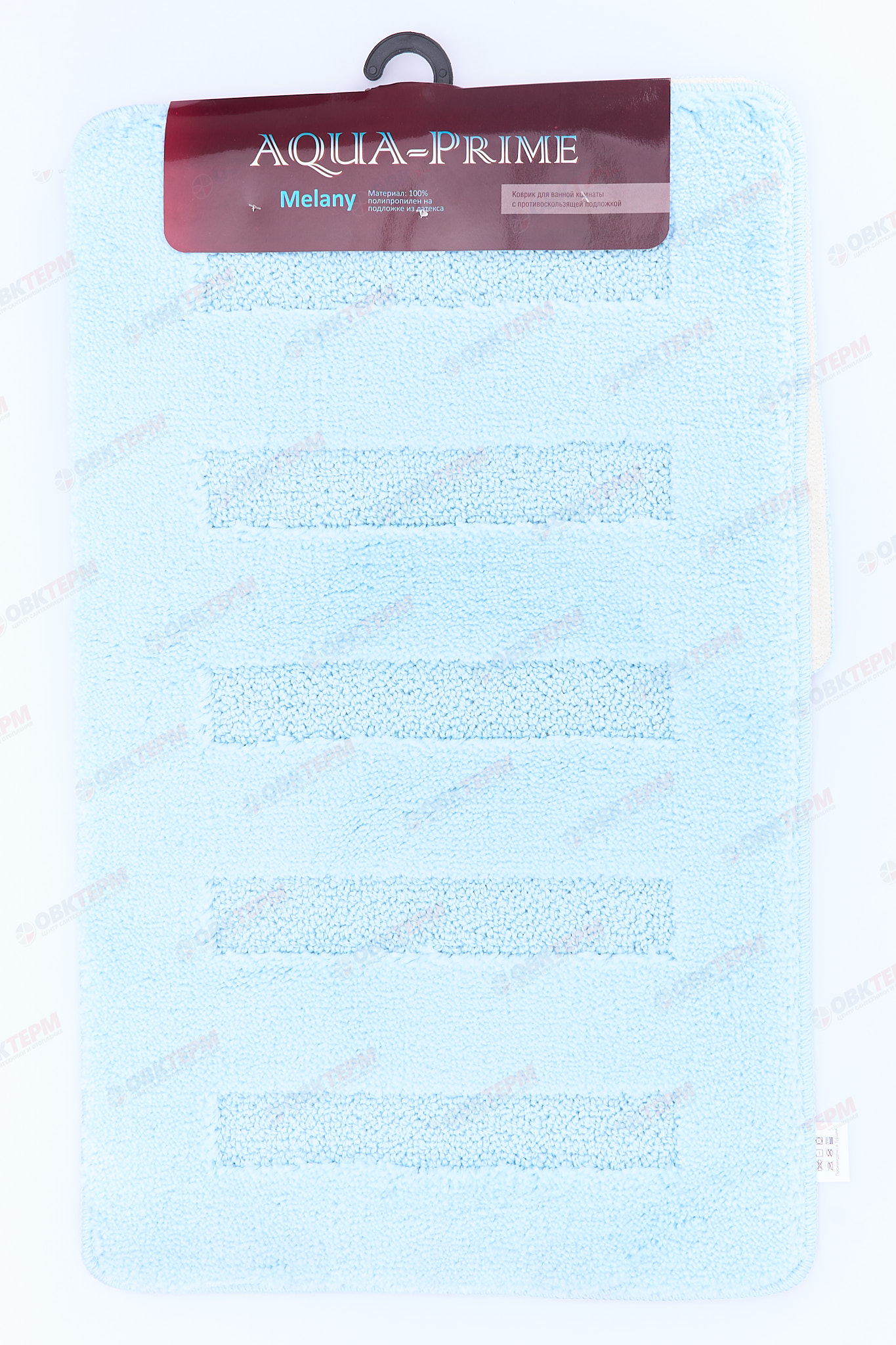 Комплект ковриков для в/к AQUA-PRIME Melany 500х800/400х500мм 20мм (светло-голубой) - Изображение №2