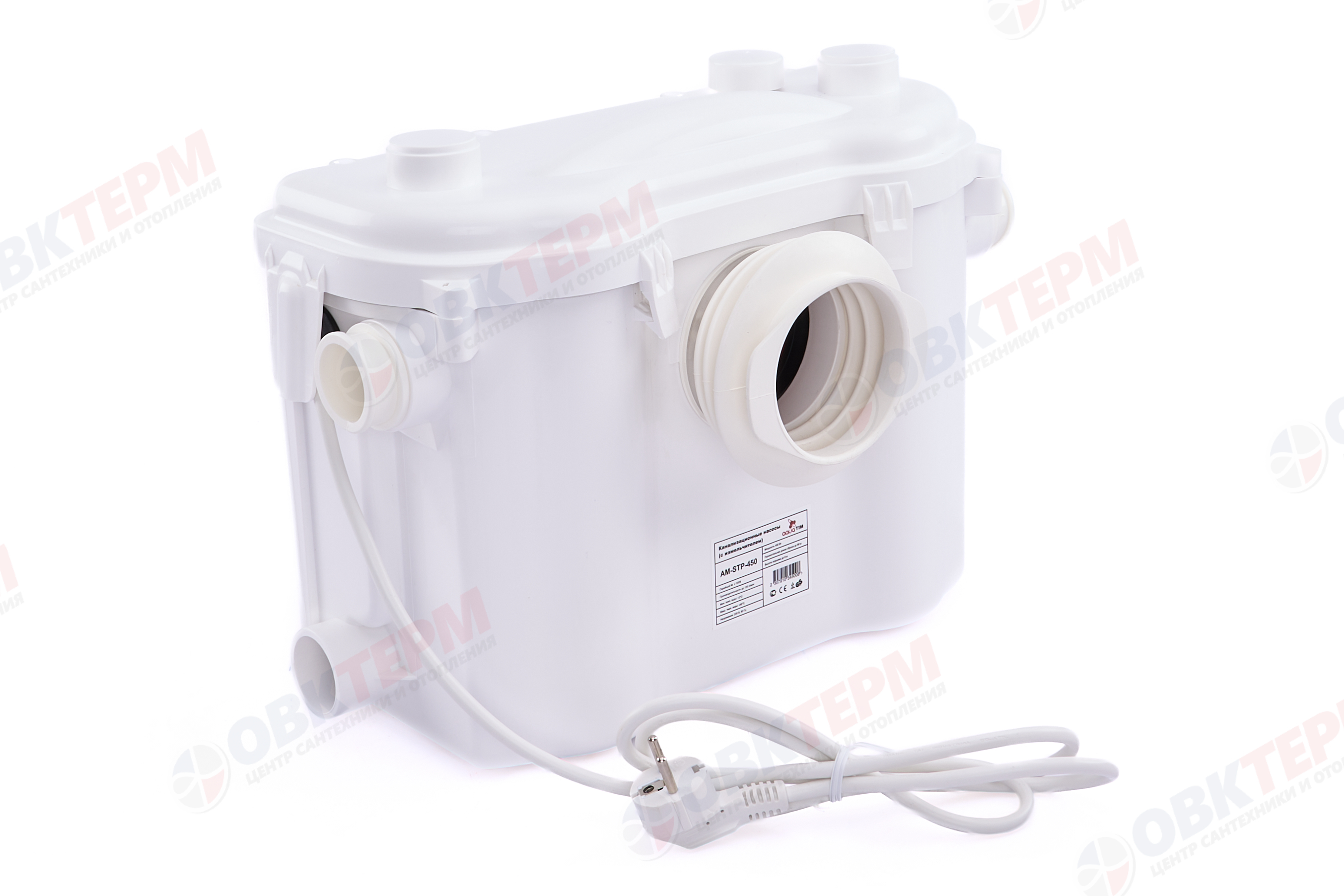 Установка канализационная AM-STP-450 TIM (Унитаза + 2 входа, 0,45 кВт/120л.мин/8 м) (с измельчителем - Изображение №2