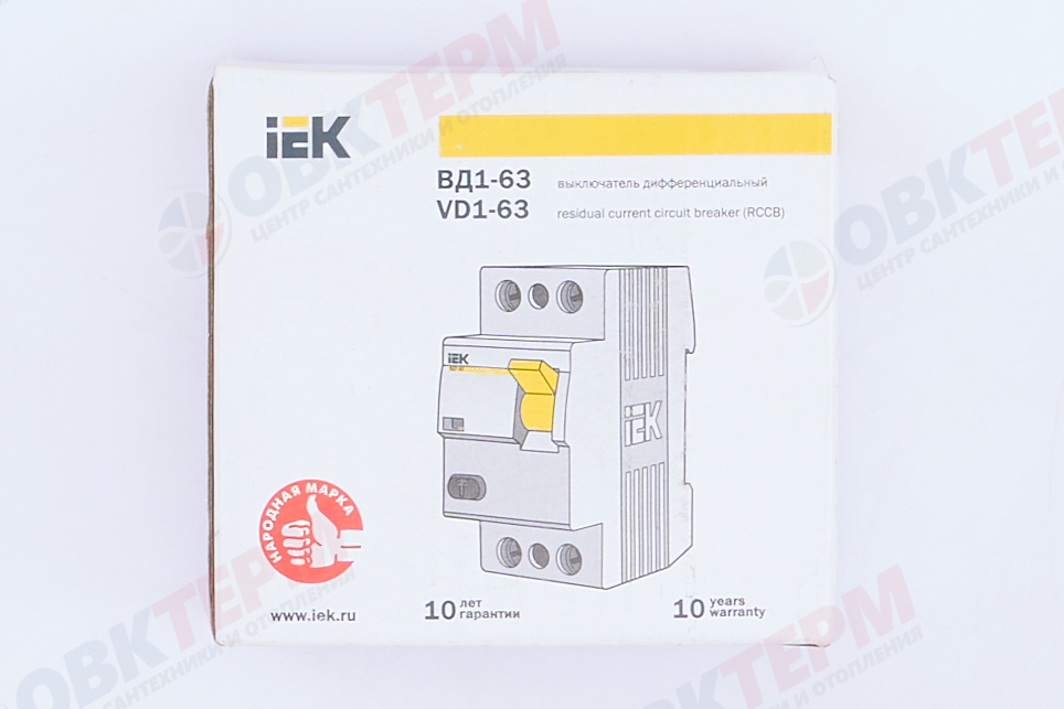 Выключатель автоматический дифференциального тока IEK 2п C 40А 30мА тип AC 4.5кА АД-12 - миниатюра №11