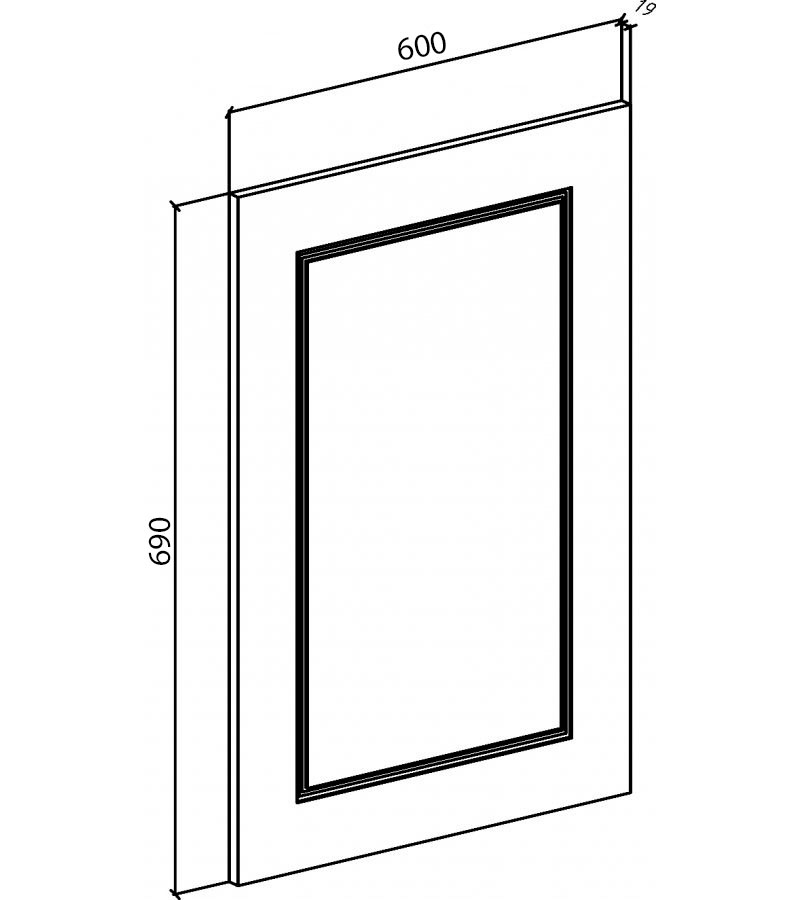 Зеркало 60 "LOFT" ореховый дубослив - миниатюра №2