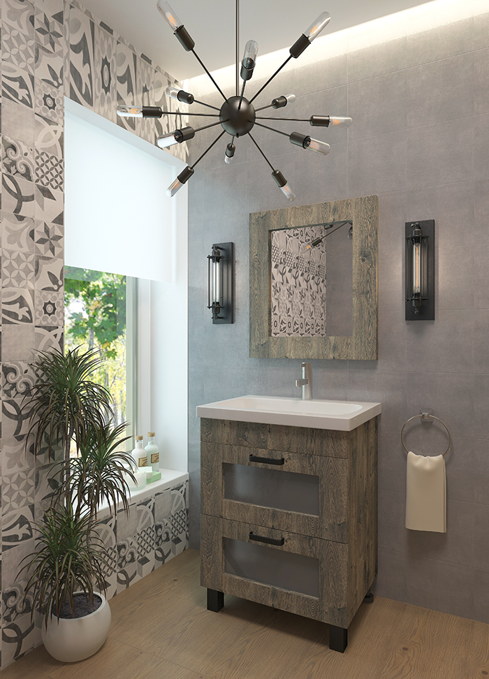 Зеркало 60 "LOFT" ореховый дубослив - миниатюра №3