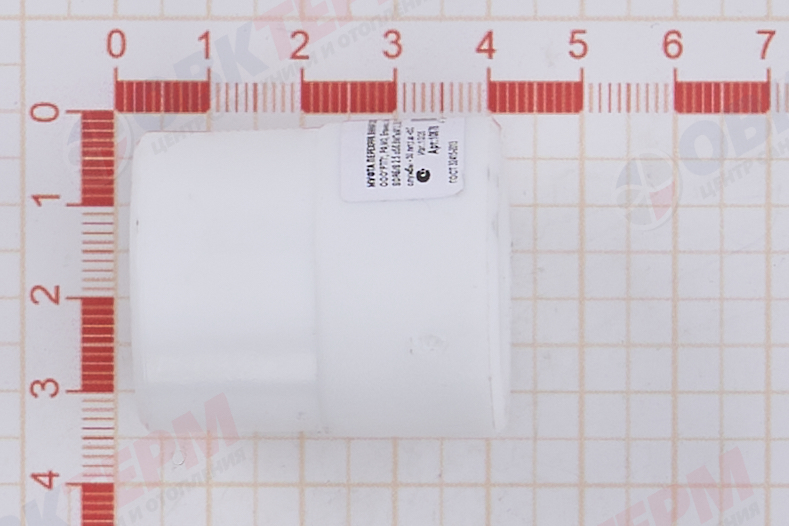 Муфта переход.  ВН  32*25   БЕЛАЯ PP-R   (RTP)    (200/50) - миниатюра №6