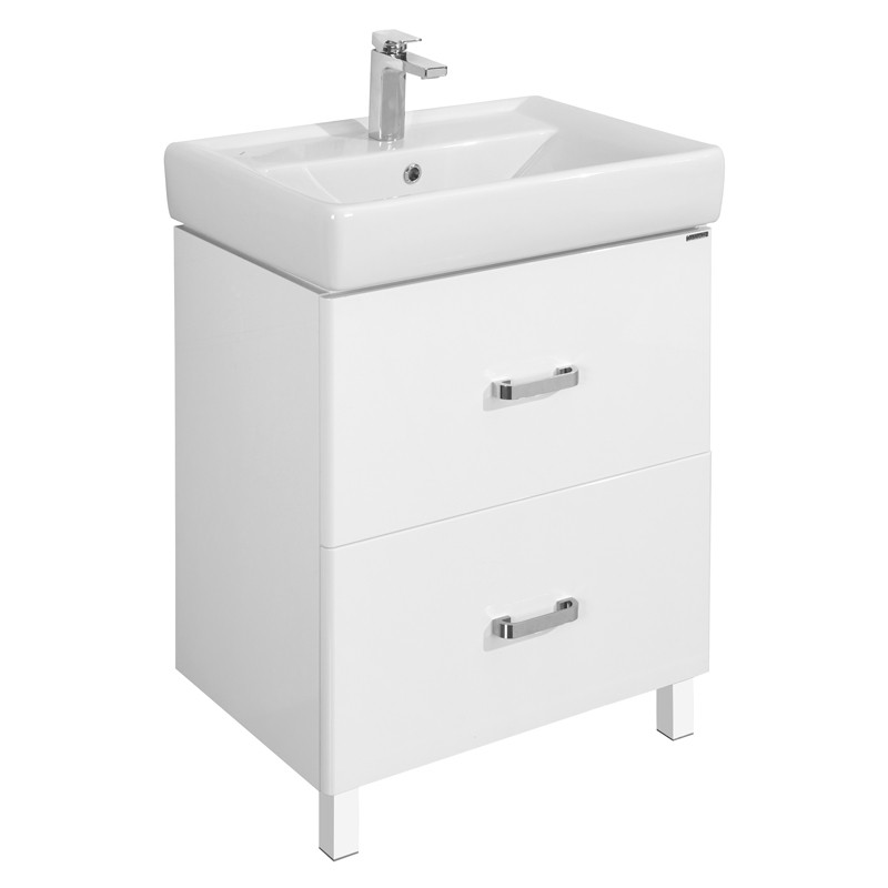 Тумба напольная  60 Н Америна Белый (688 x 564 x 442) AQUATON (ум. Тигода 60) - изображение №1