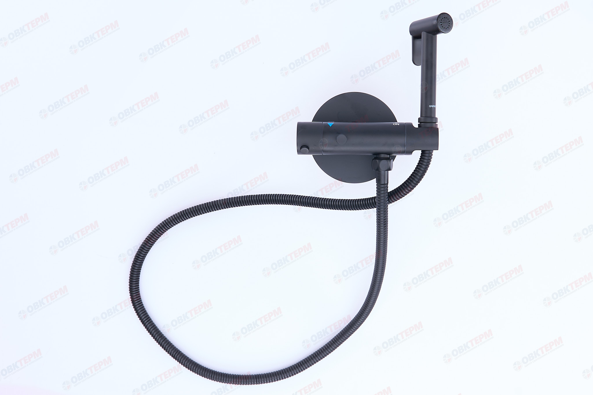 Смеситель с гигиеническим душем GAPPO G7290-6 латунь /черный /термостат - миниатюра №5