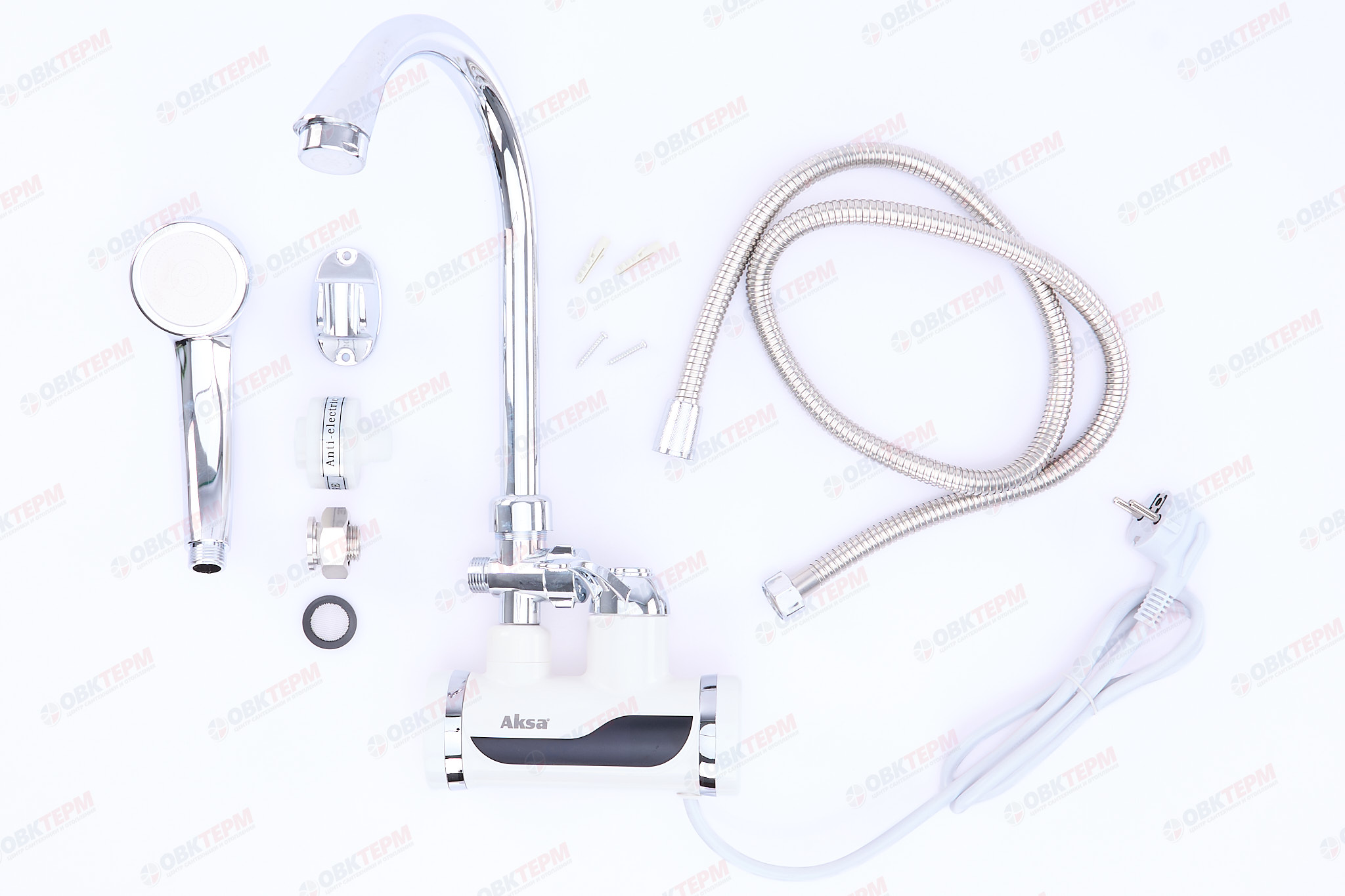 Водонагреватель на стену AKSA SNP-03-AESW /инд. темп. /с лейкой / 3 kW - Изображение №3