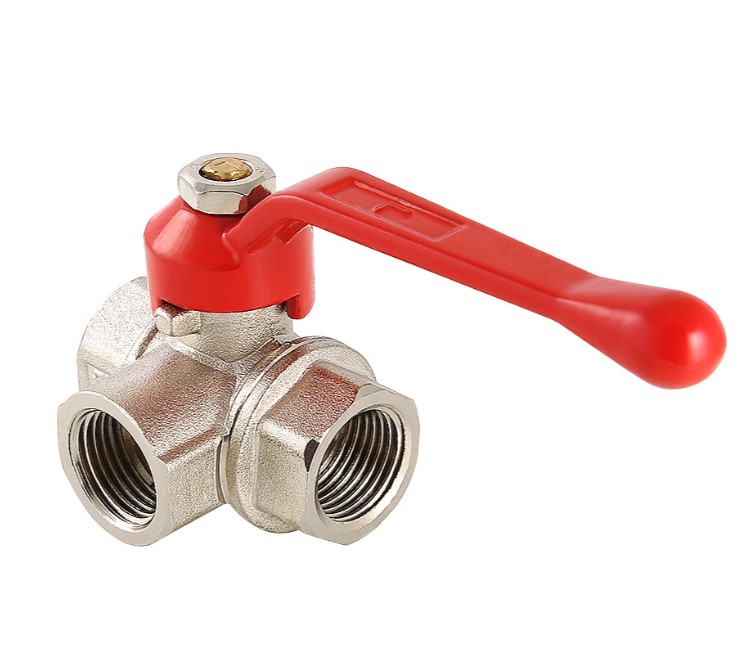 Кран 3-ходовой   шаровый     Valtec  тип L    1/2" ВВВ (6шт/72 ящ) - Изображение №1