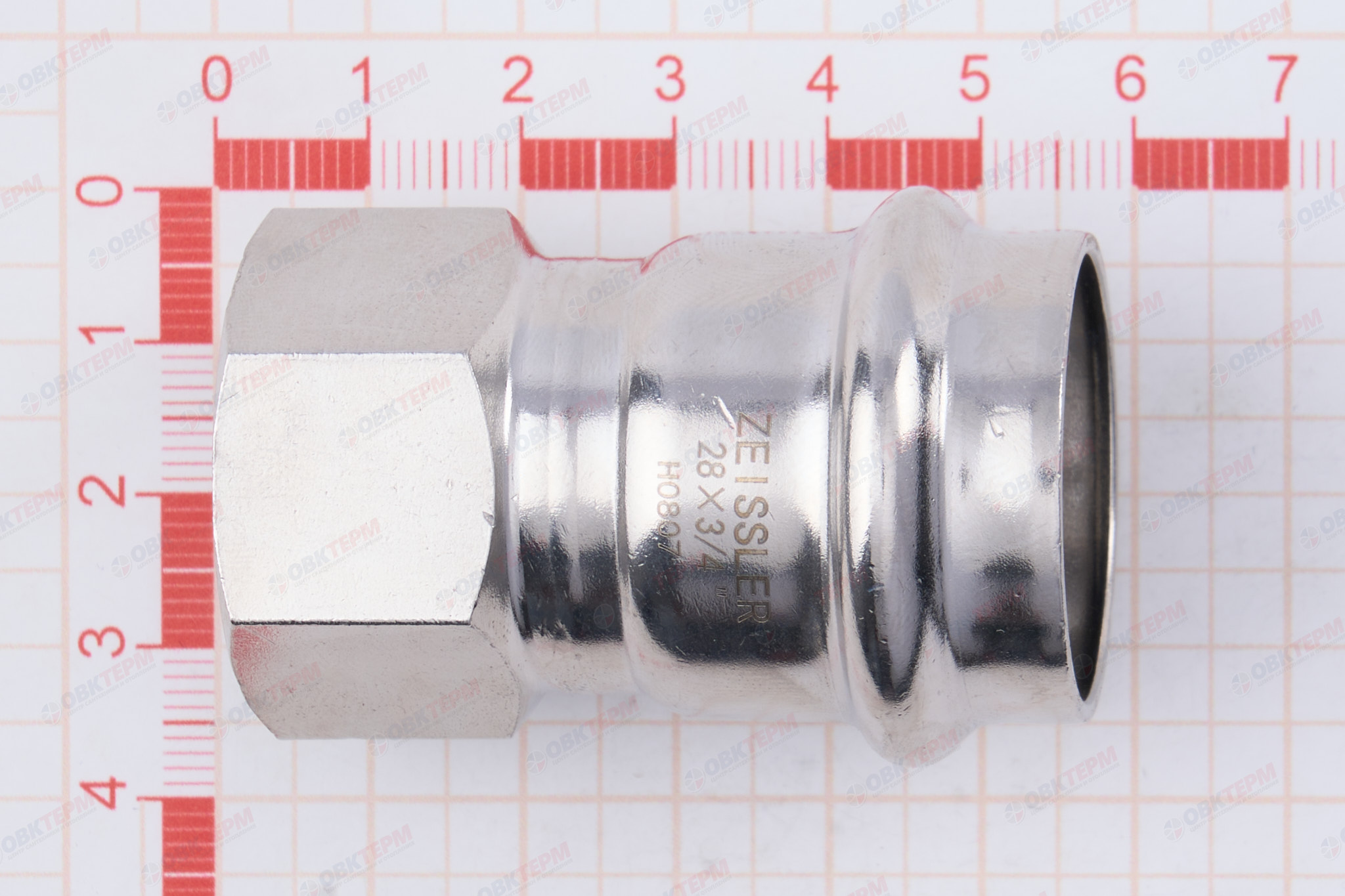 Муфта пресс из нерж.ст.  28 х 3/4"В   TIM  (80/5) - Изображение №5
