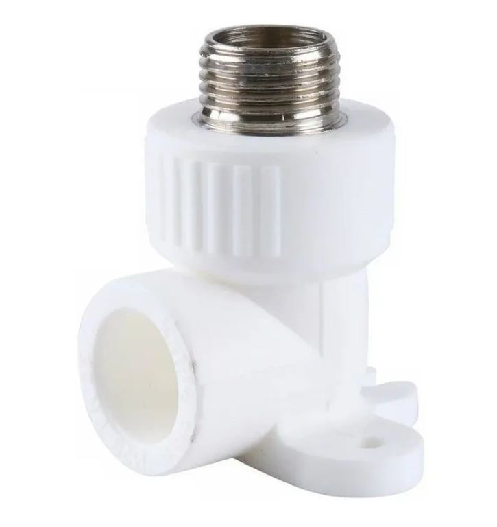 Угол   монтажный  20 * 1/2"Н   БЕЛЫЙ PP-R   (KALDE)          (100) - Изображение №1