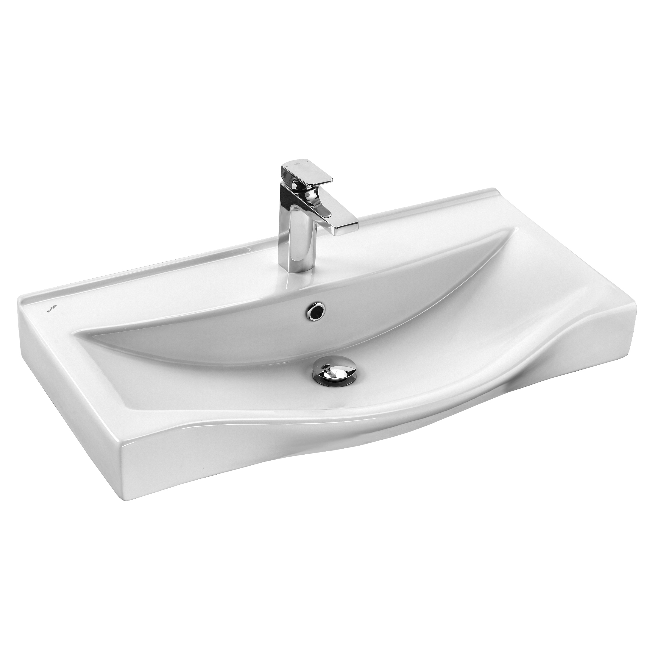 Умывальник мебельный SANTEK Беверли 80 ШВГ800x165x480 (только для мебели AQUATON) - Изображение №1