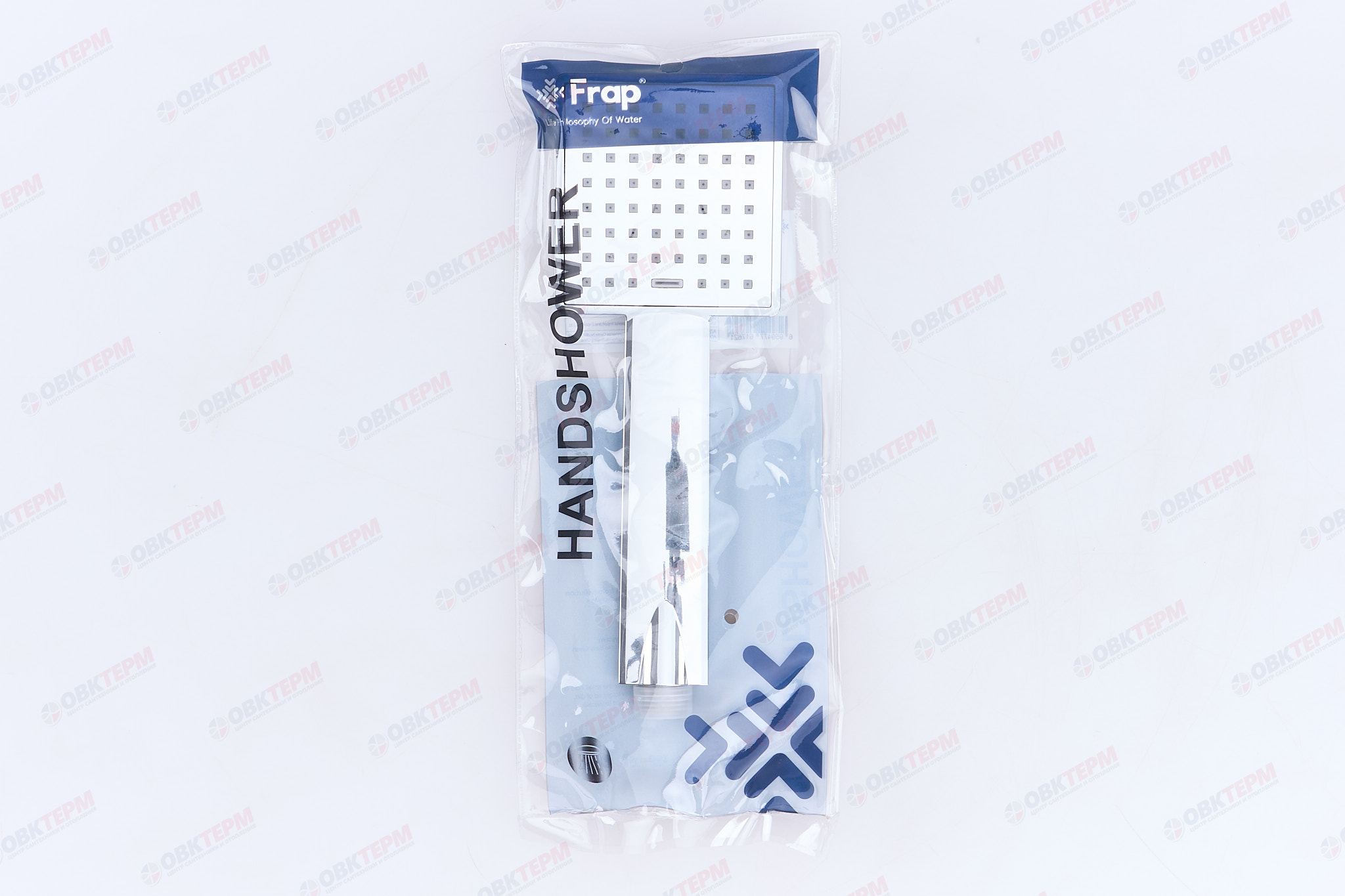 Лейка д/душа ручная FRAP F002 /1 режим /хром  (60 шт) - миниатюра №6