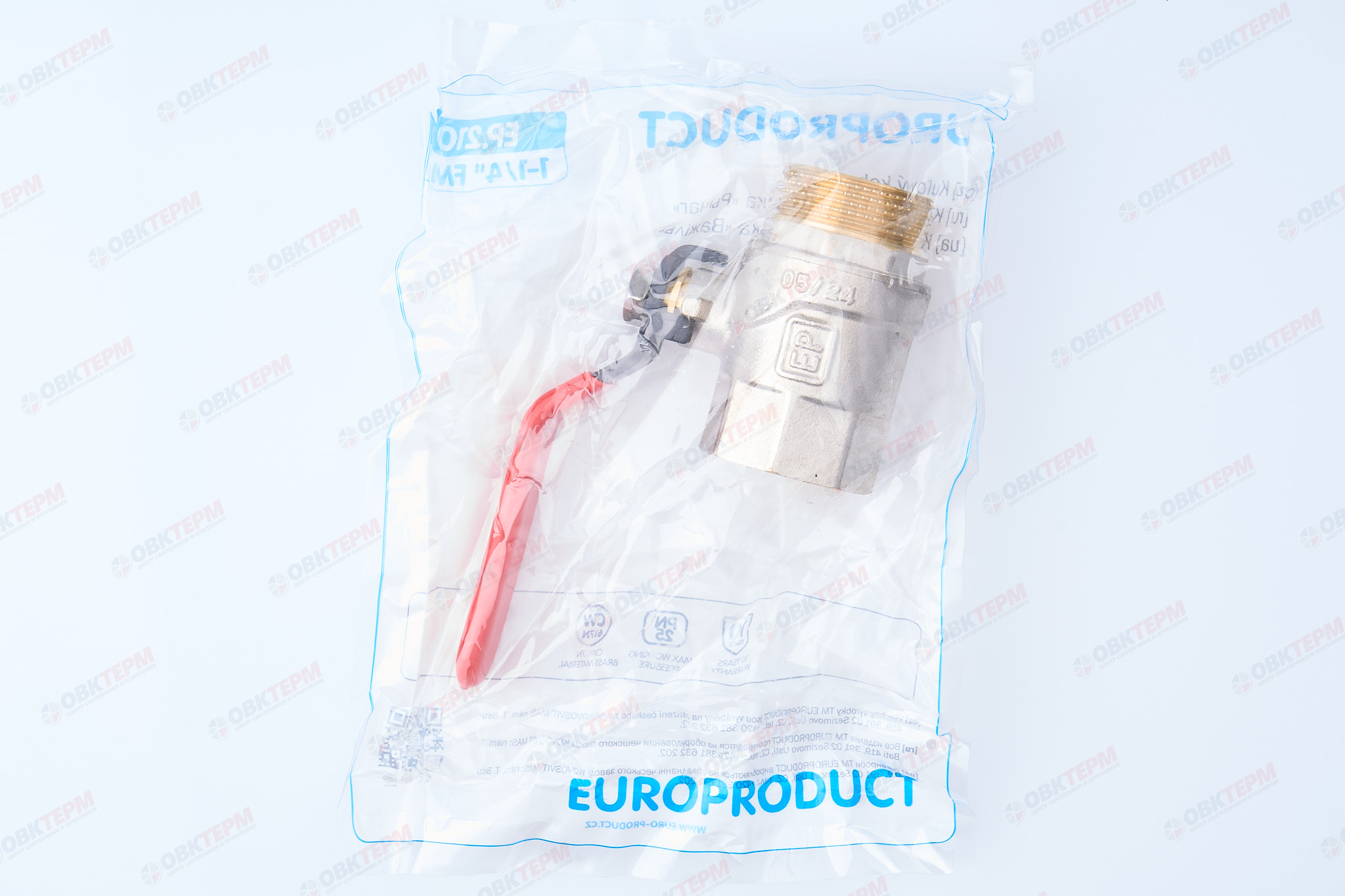 Кран шаровый     EUROPRODUCT    1 1/4"  ВН   ручка   (36 шт) - миниатюра №7