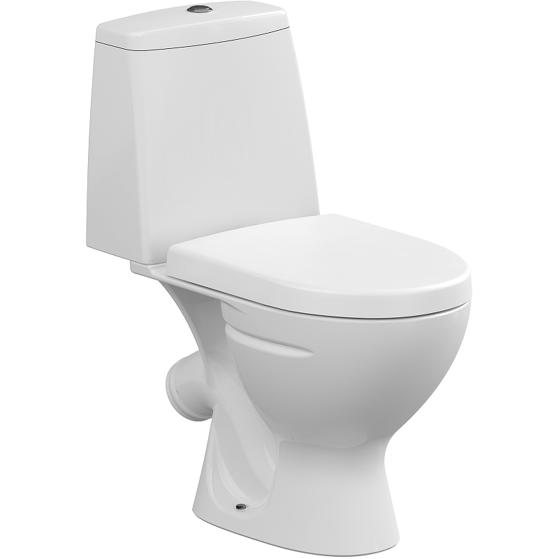Унитаз-компакт Cersanit STAR  KO31 3/6 косой выпуск (крышка дюро lifting, easy-off, белый) - Изображение №1