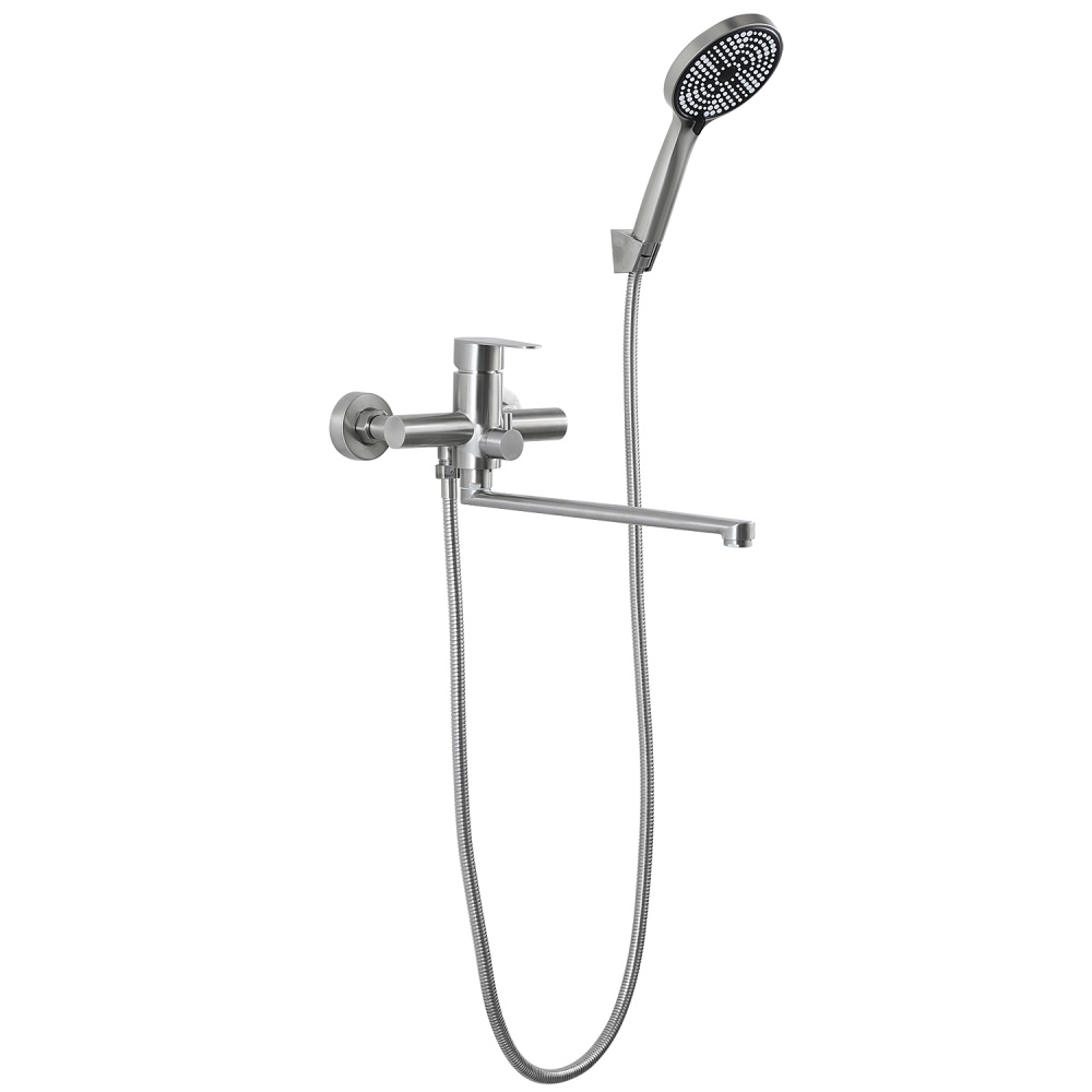 Смеситель д/ванны FRAP F2248 нерж/сталь - изображение №1