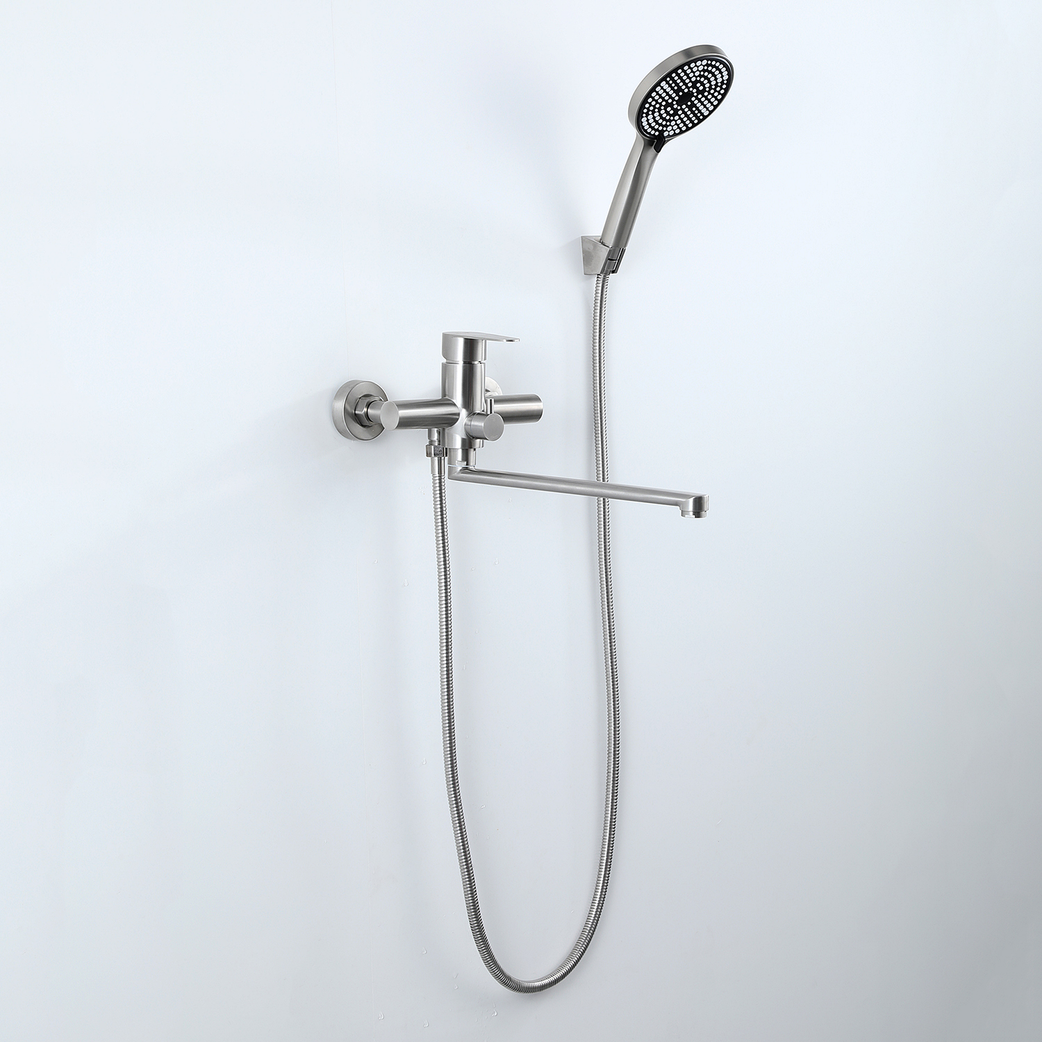 Смеситель д/ванны FRAP F2248 нерж/сталь - миниатюра №2