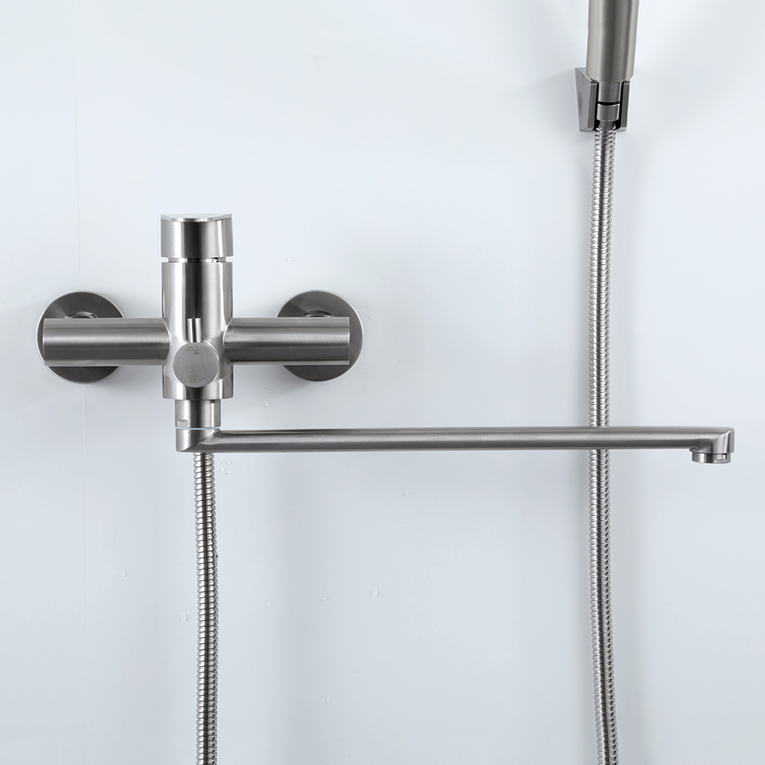 Смеситель д/ванны FRAP F2248 нерж/сталь - миниатюра №4