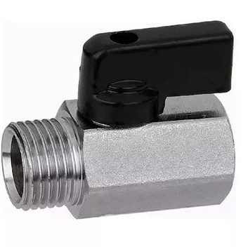 Кран шаровый       мини     1/2" вн    НИКЕЛЬ         (120/10 шт) - Изображение №1