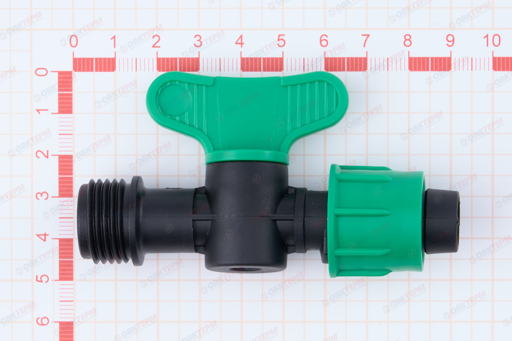Кран 16x1/2" РН для капельной ленты (500/50 шт)  PLAMIX/CRAB  PL-011-1 - миниатюра №6