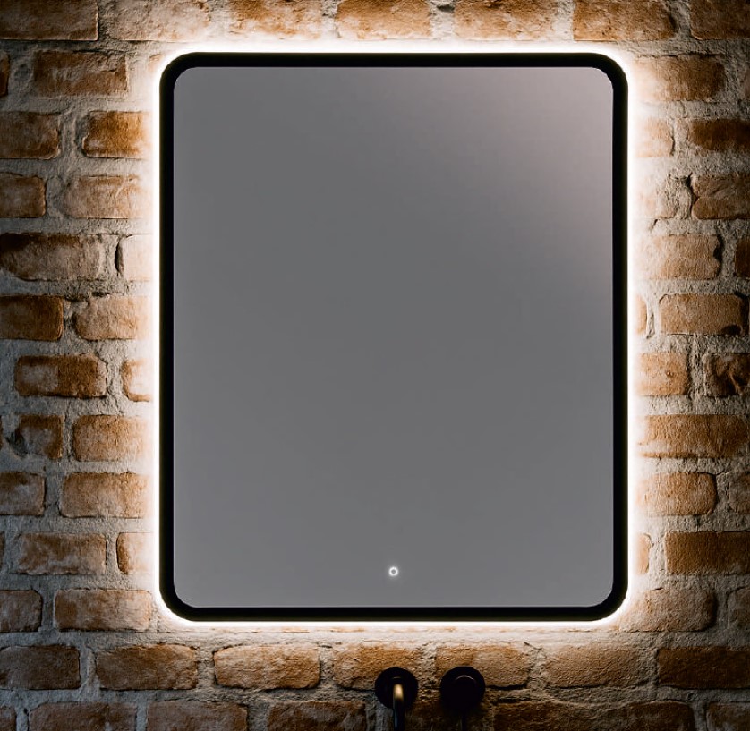 Зеркало 100 "Maria Black" EvaGold прямоугольное с LED подсветкой - Изображение №1