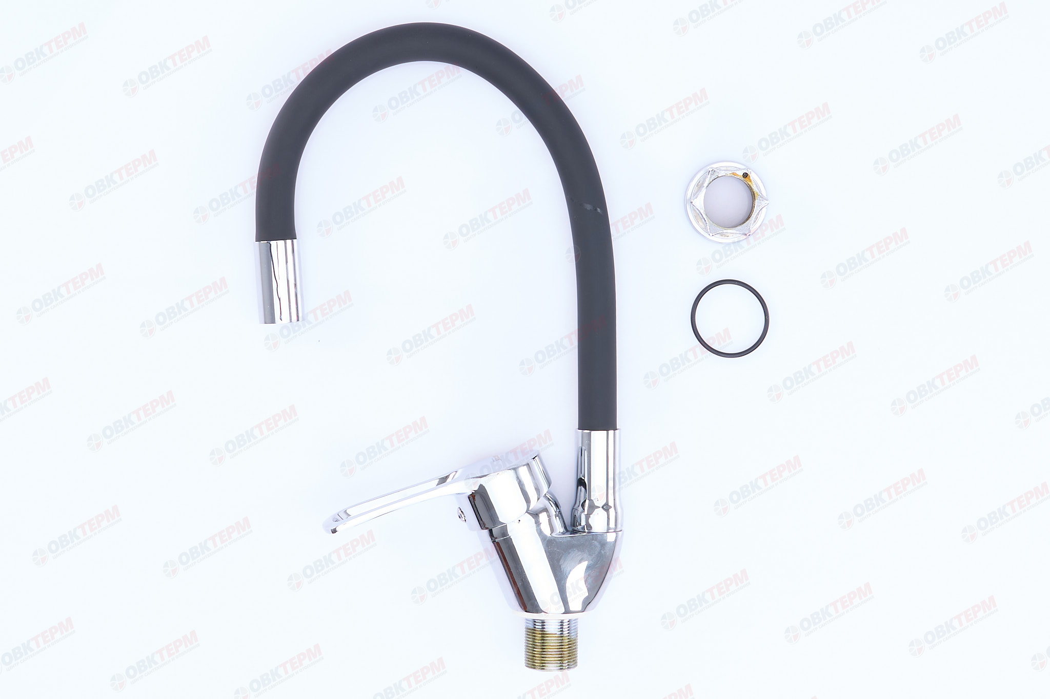 Смеситель д/кухни REFLECTOR MIXXUS FANY 011 (NUT) BLACK-CHROME Ø35 без подводки ГАЙКА  (12 шт/ящ) - Изображение №3