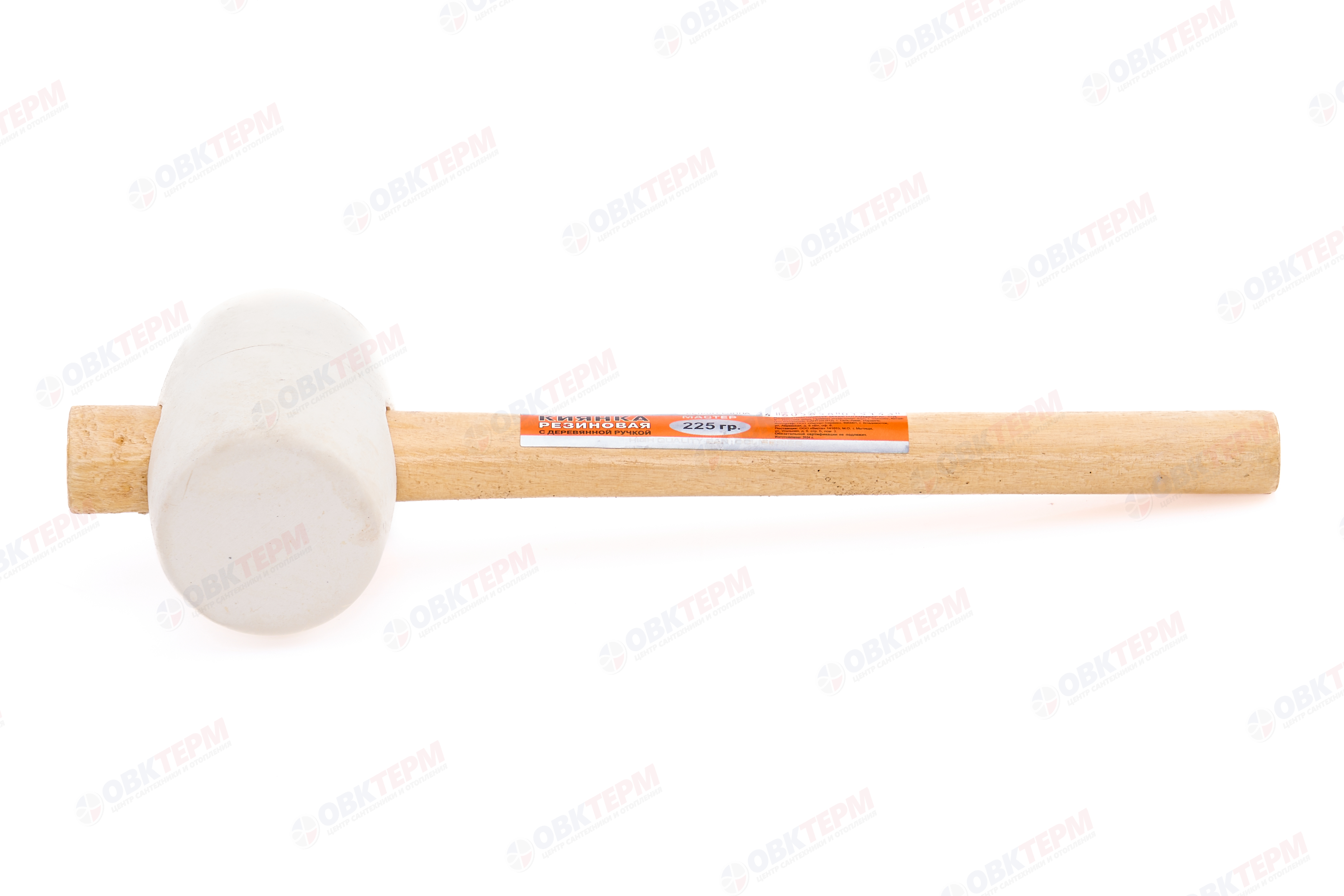 Киянка Мастер с деревянной ручкой, белая резина 225 гр SANTOOL - Изображение №3