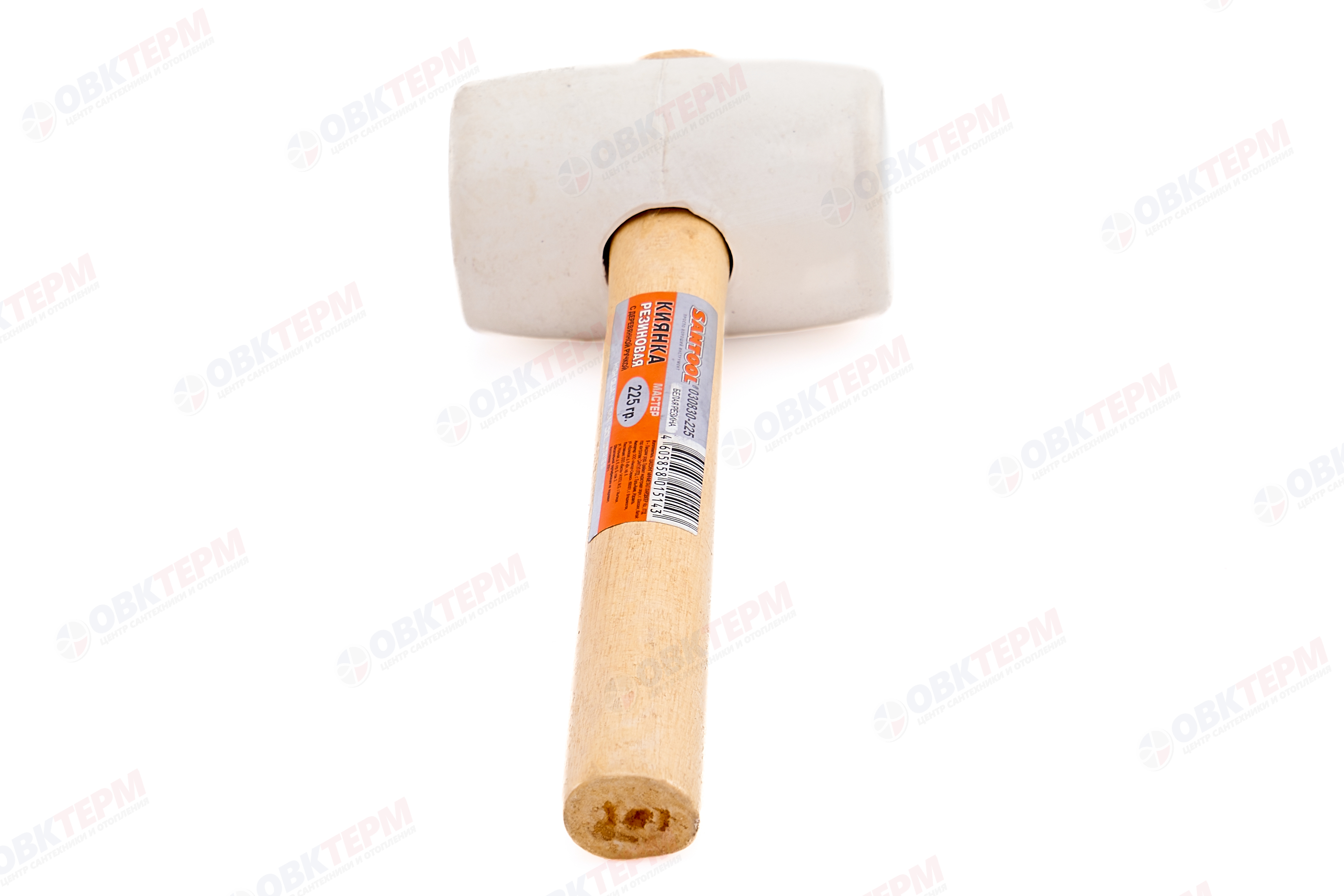 Киянка Мастер с деревянной ручкой, белая резина 225 гр SANTOOL - Изображение №4