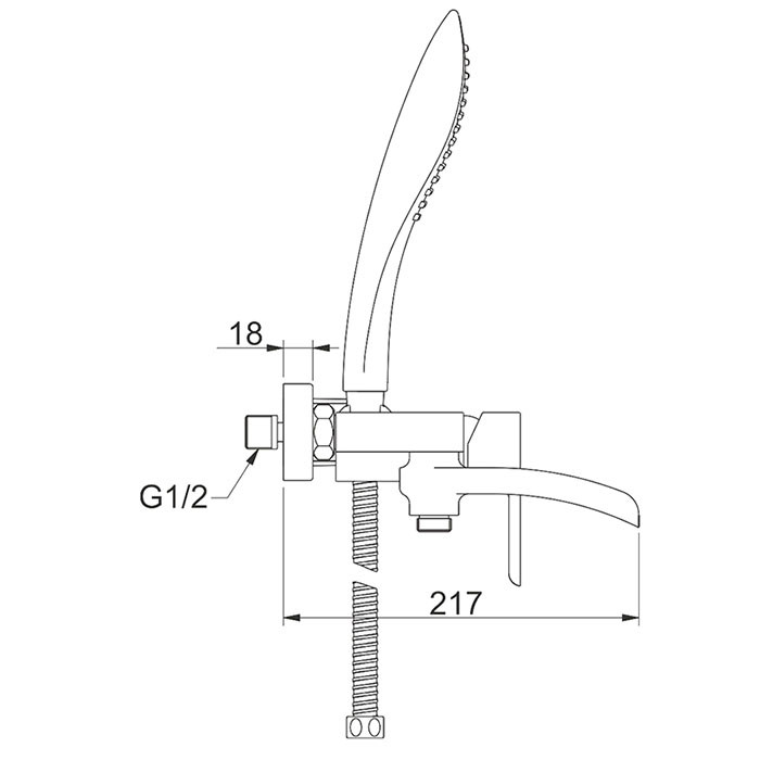 Смеситель д/ванны GAPPO G3248-8 латунь /белый/водопад /Ø35мм, лейка 1 реж., - Изображение №2