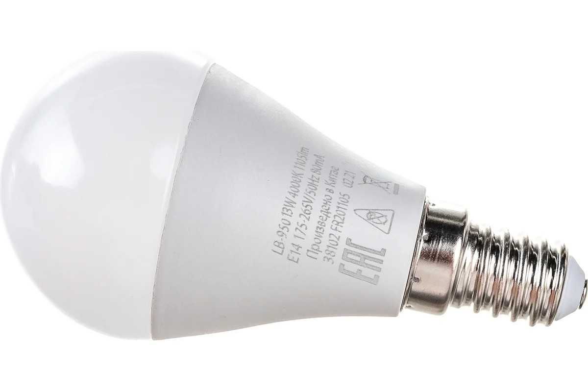 Feron Лампа светодиодная,  (13W) 230V E14 4000K G45, LB-950 - Изображение №5