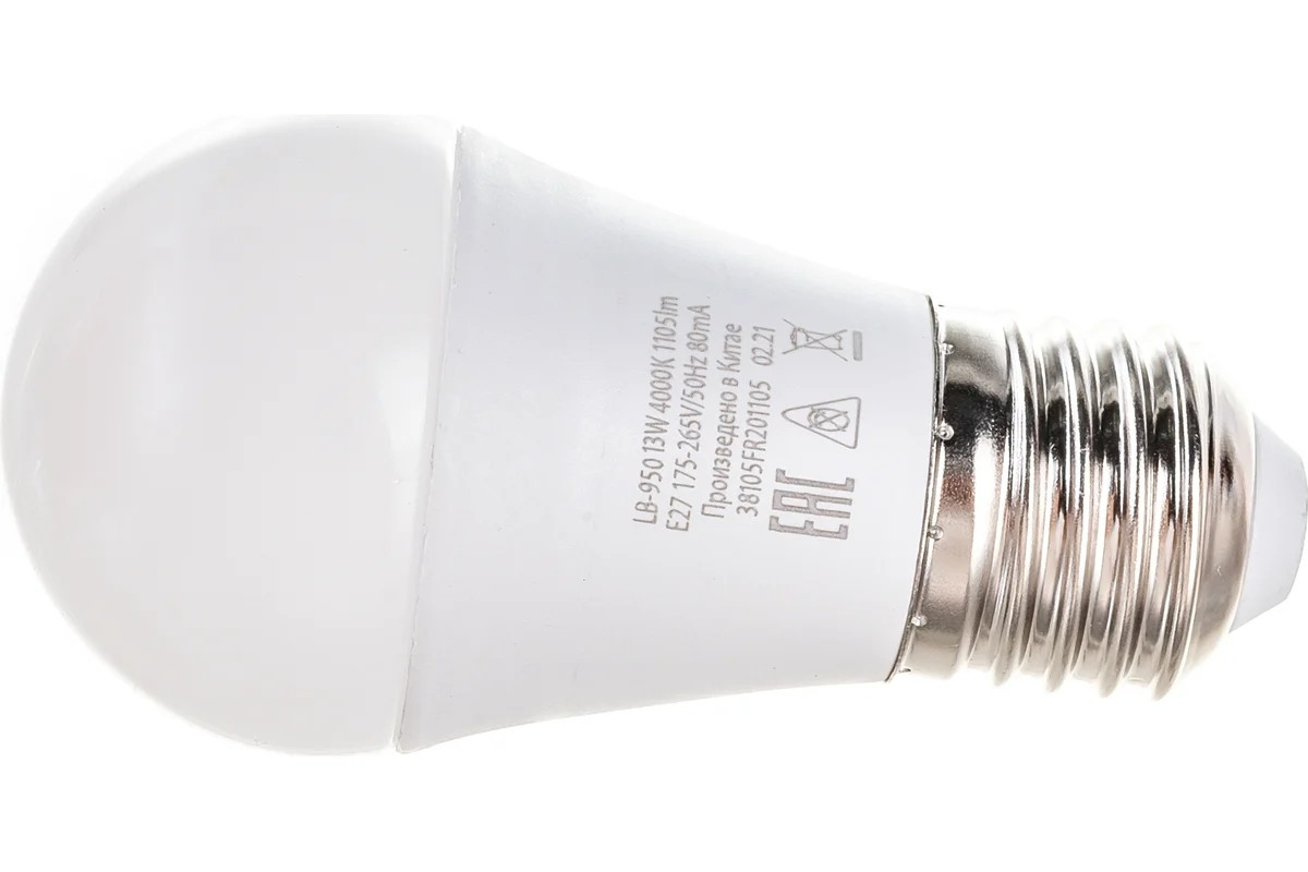 Feron Лампа светодиодная,  (13W) 230V E27 4000K G45, LB-950 - Изображение №5