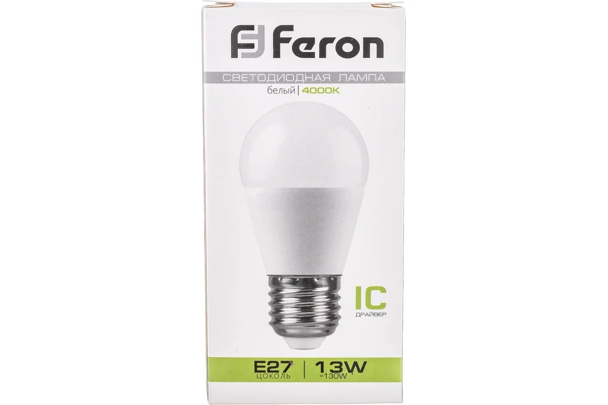 Feron Лампа светодиодная,  (13W) 230V E27 4000K G45, LB-950 - миниатюра №7