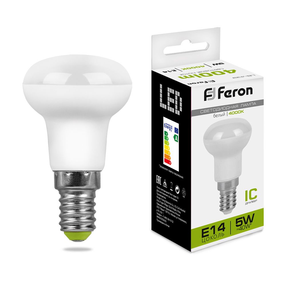 Feron Лампа светодиодная, (5W) 230V E14 4000K R39, LB-439 - изображение №1