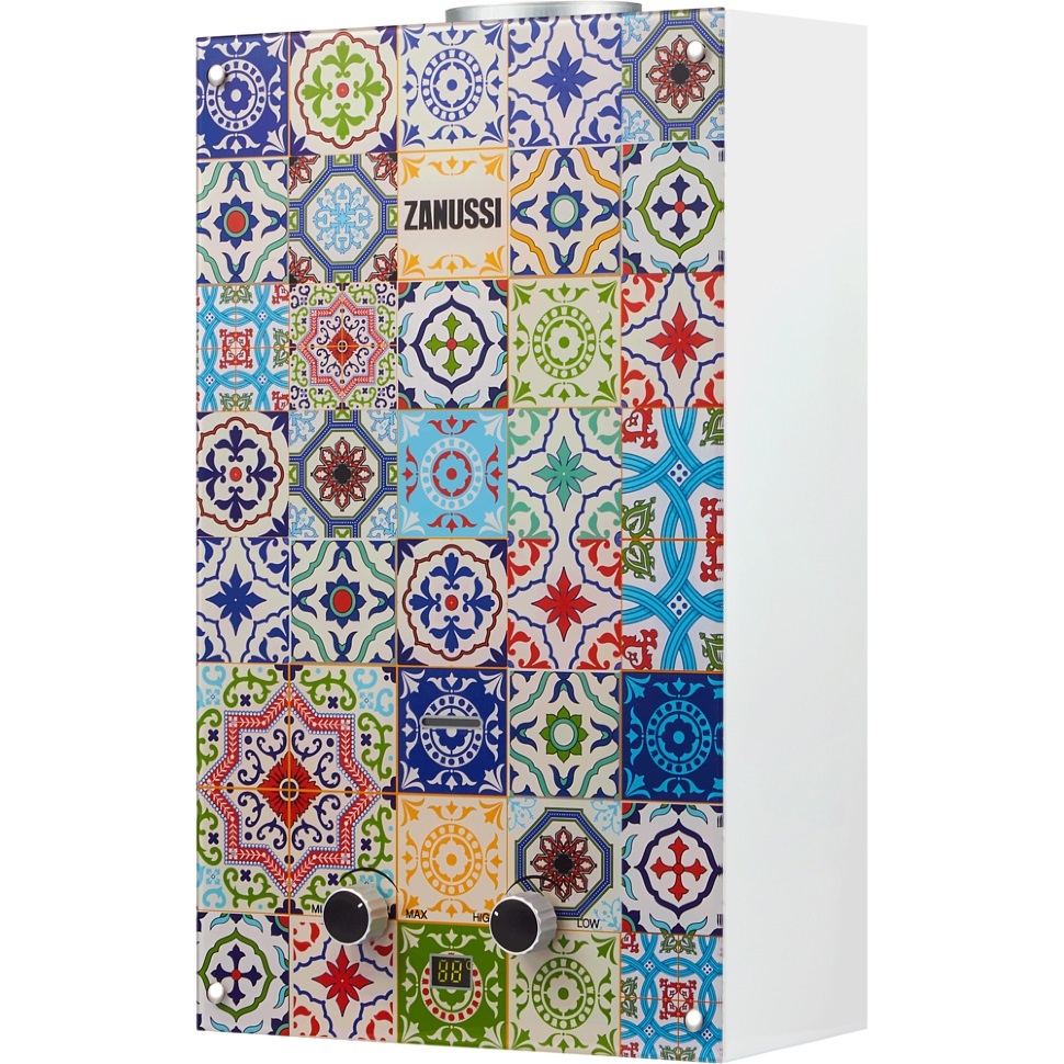 Колонка газовая ZANUSSI GWH  10 Fonte Glass Fregio  (10л/20кВт) - Изображение №1