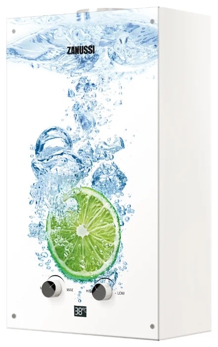 Колонка газовая ZANUSSI GWH  10 Fonte Glass Lime  (10л/20кВт) - Изображение №1