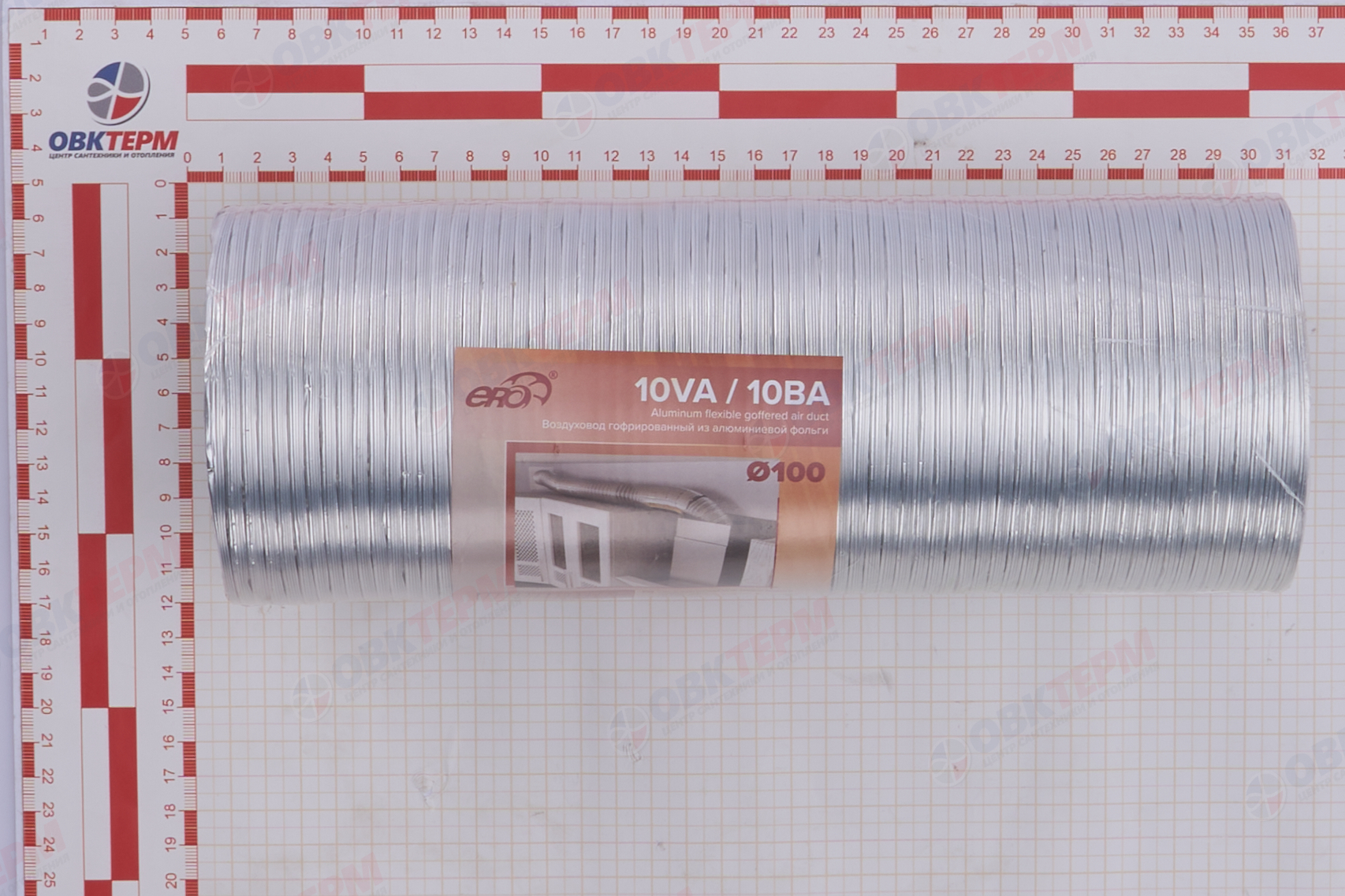 Воздуховод гофрированный алюминиевый d100  L3 м (20шт/уп) Эра - миниатюра №5