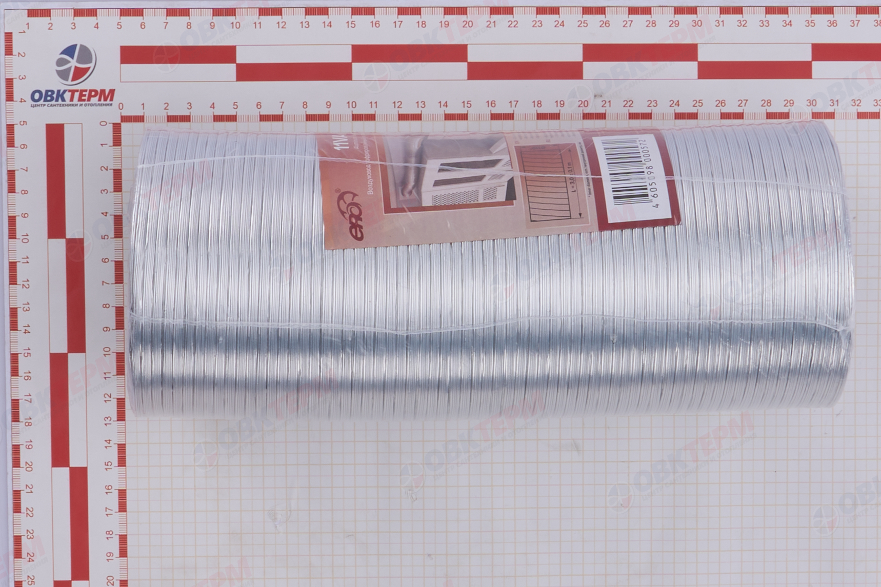 Воздуховод гофрированный алюминиевый d110  L3 м (15шт/уп) Эра - Изображение №5