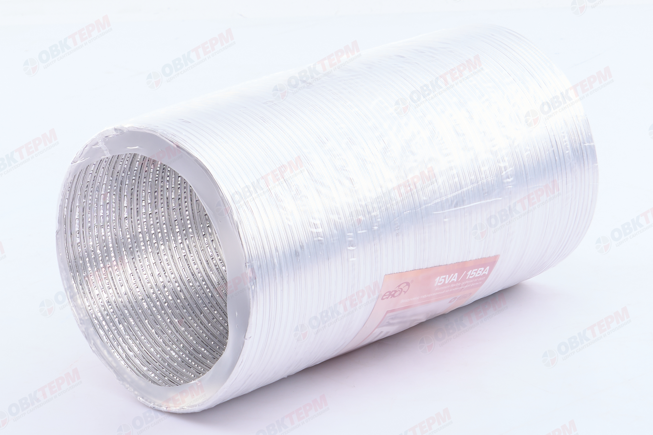 Воздуховод гофрированный алюминиевый d150  L3 м (8шт/уп) Эра - миниатюра №4