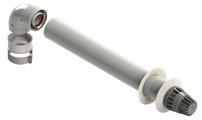 Коаксиальная   труба с наконечником  100/60  0,75м  Bosch/ELECTROLUX/ROYAL THERMO//ROCTERM/NAVIEN - миниатюра №2