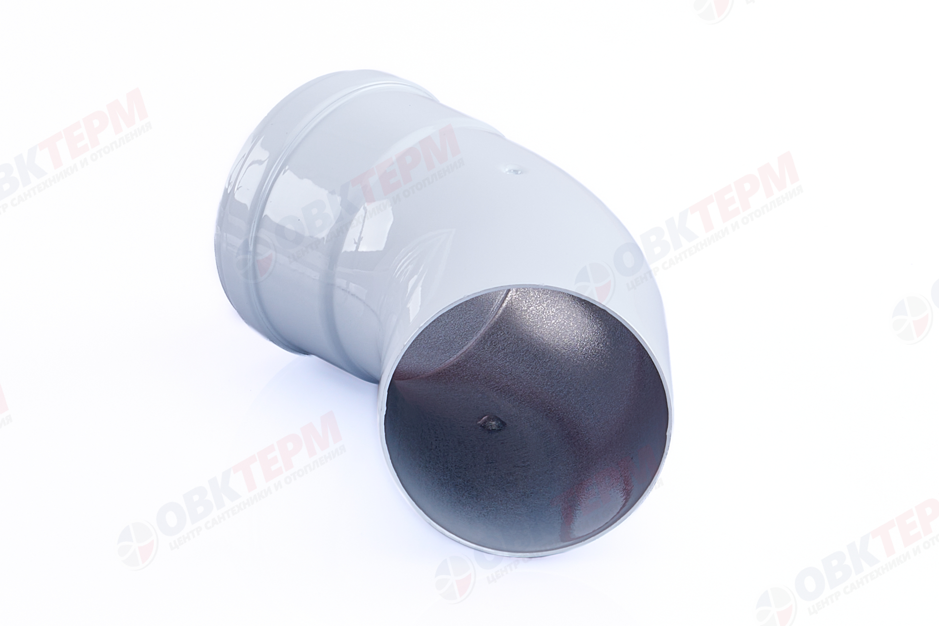 Коаксиальный угол  80  мм - 45*  (ф80 ВН) с манжетами - Изображение №3
