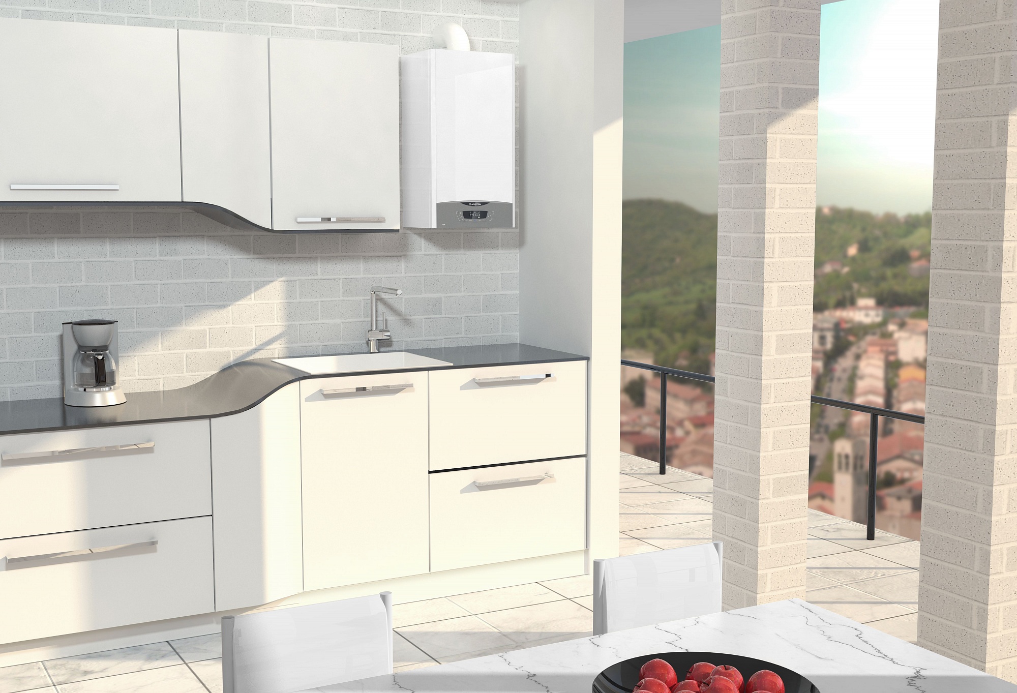 Котел газовый Ariston  CLAS   X 24 CF NG (24 кВт, 14,6 л/мин, 2-х конт, дым) - Изображение №2