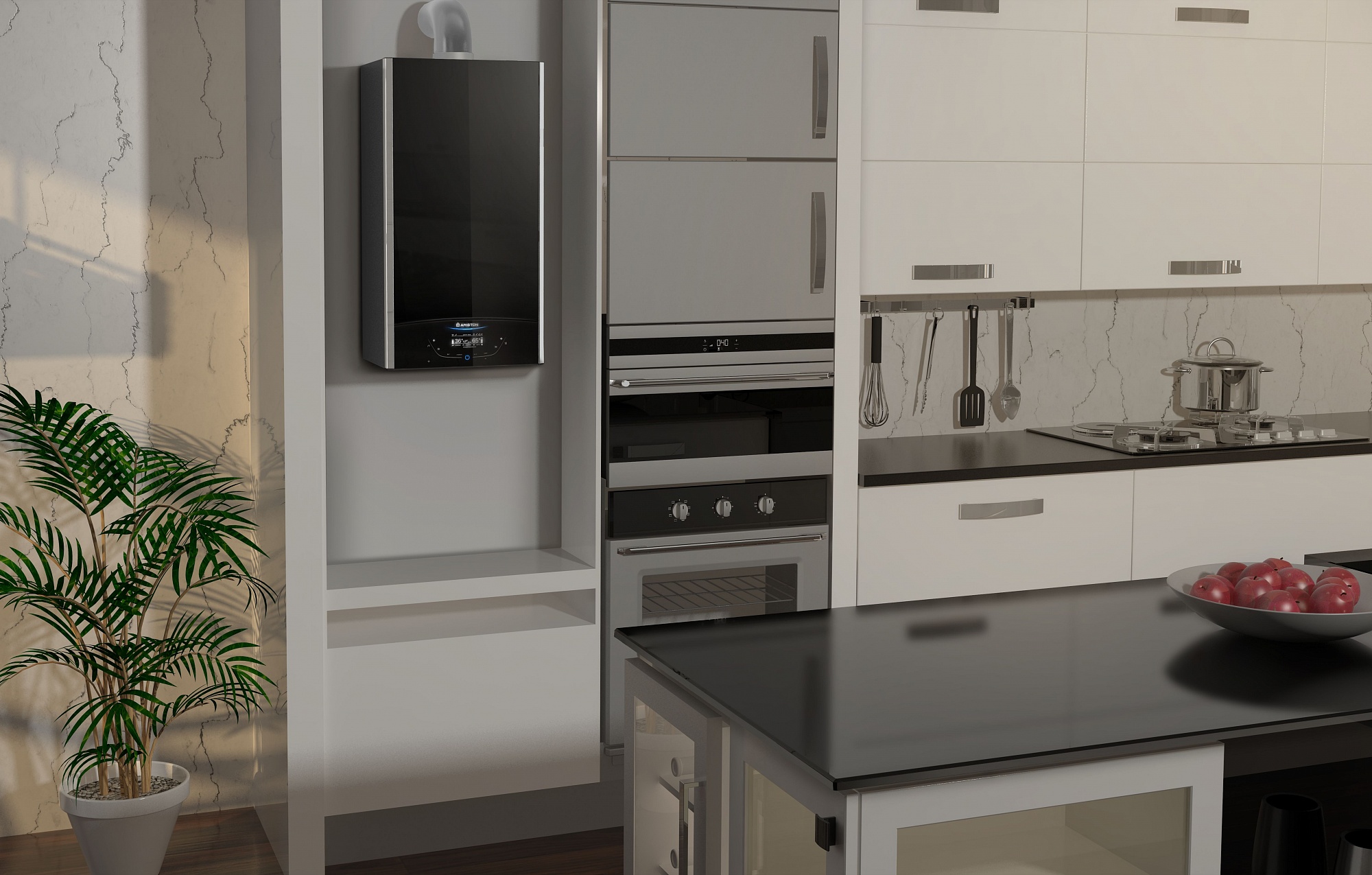 Котел газовый Ariston ALTEAS  X 35 FF NG (35 кВт, 19,2 л/мин, 2-х конт, турбо, без трубы) - Изображение №2