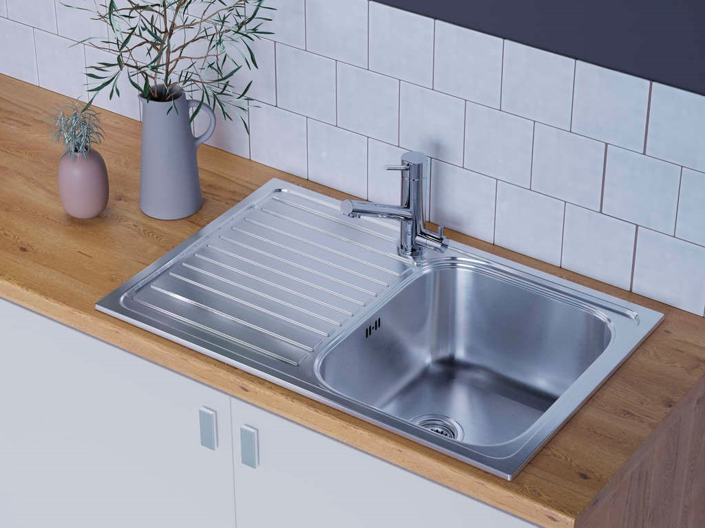 ZERIX мойка Z8050R-06-160MD (micro decor) НАКЛАДНАЯ \ с сифоном (10шт/ящ) - миниатюра №3