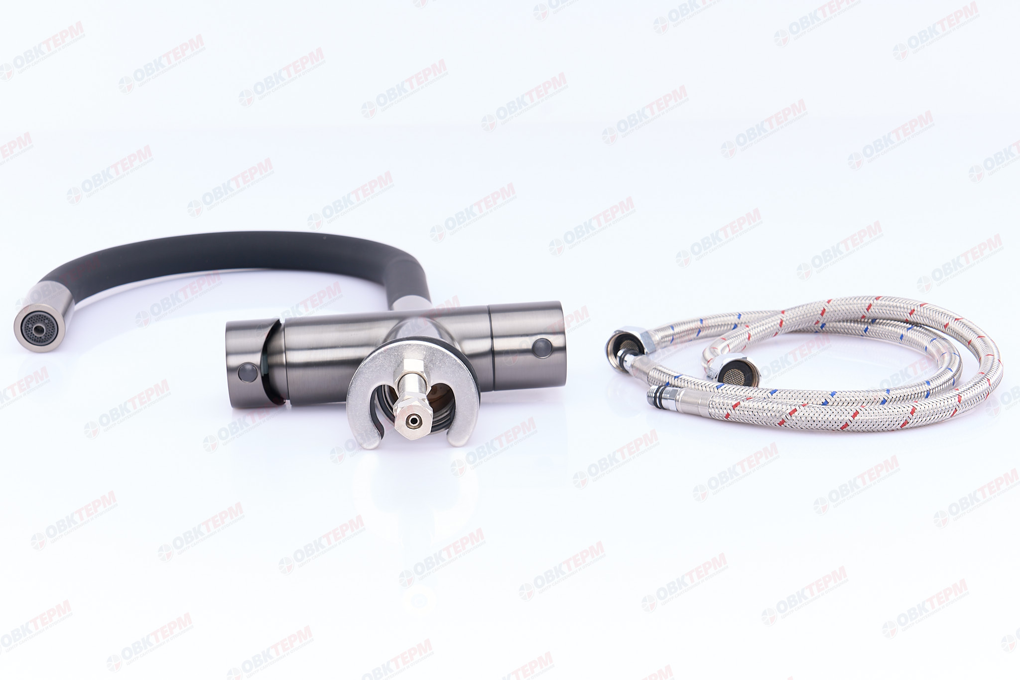 Смеситель д/кухни под ФИЛЬТР GAPPO G4398-39 латунь /оружейная сталь /Ø35 /шпилька - миниатюра №11