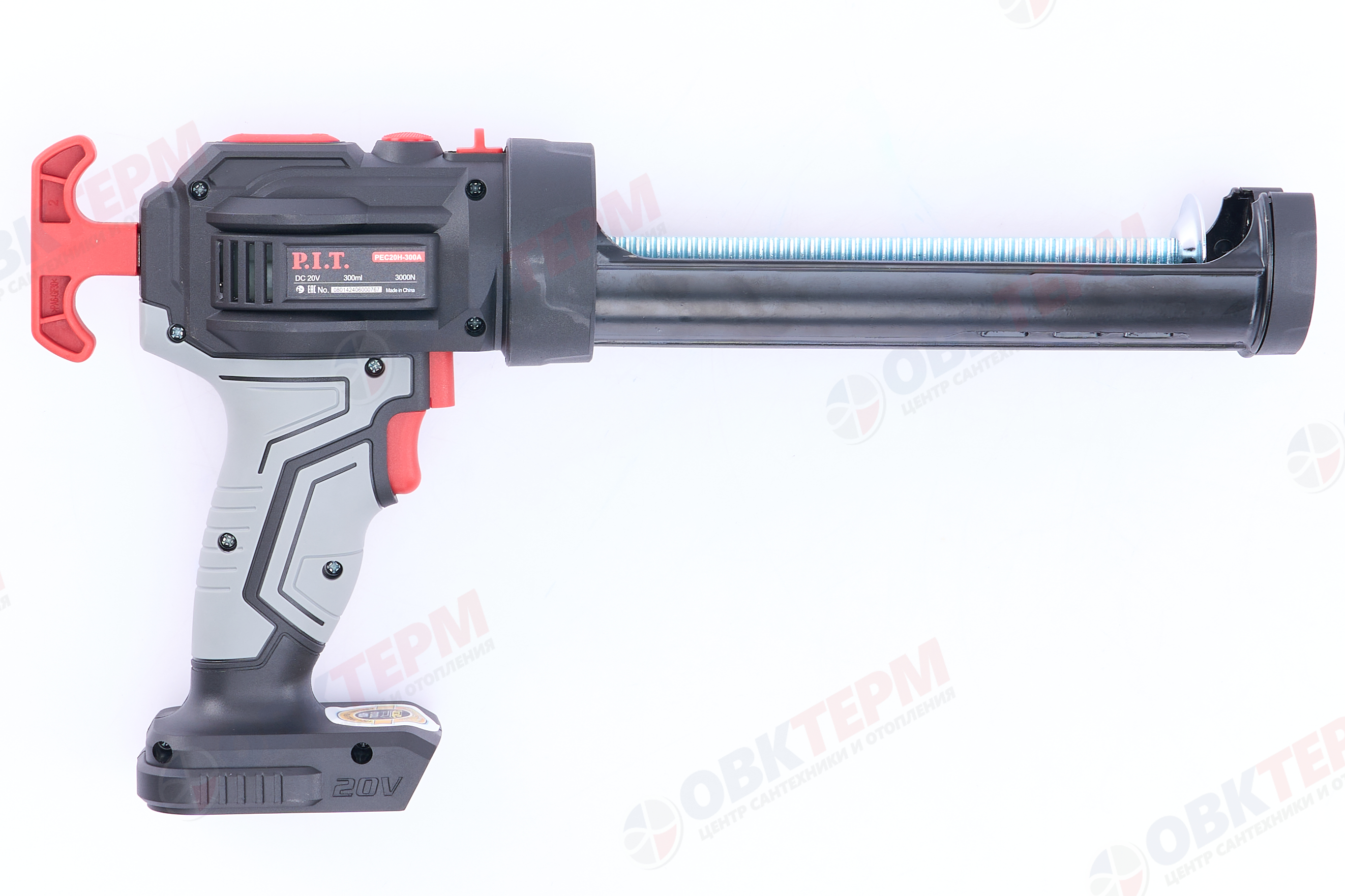 Пистолет для герметика аккум. P.I.T. OnePower PEC20H-300A SOLO (20В, 4скор, 300мл, БЕЗ АКБ и ЗУ) - миниатюра №14