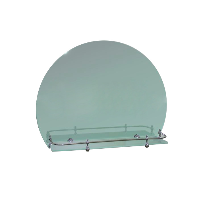 Зеркало  650х520  + полка 50см пластик бортиком КЗСК - изображение №1