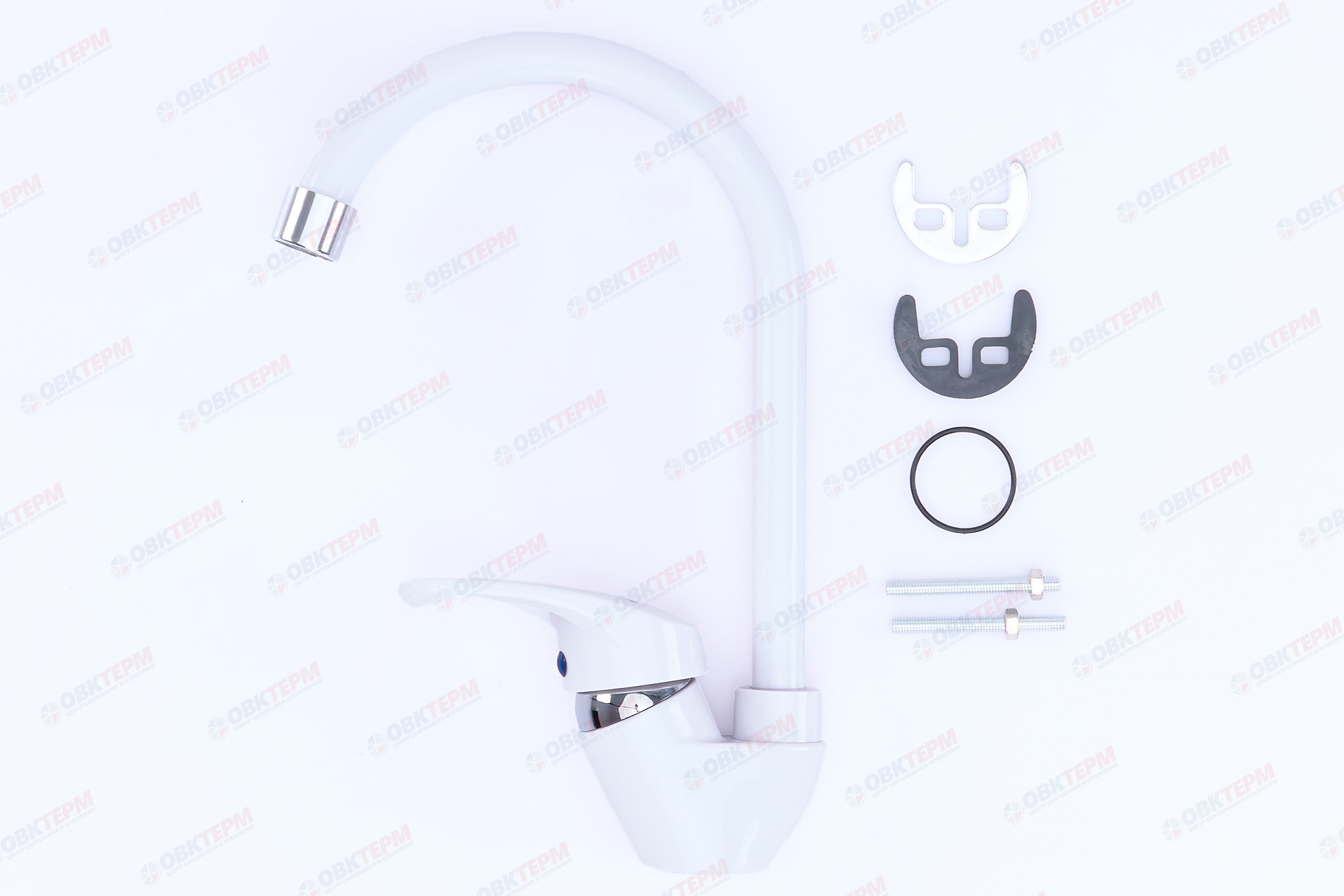 Смеситель д/кухни PLAMIX AFINA-011 White /ABS-пластик (без подводки) (20 шт/ящ) - миниатюра №3