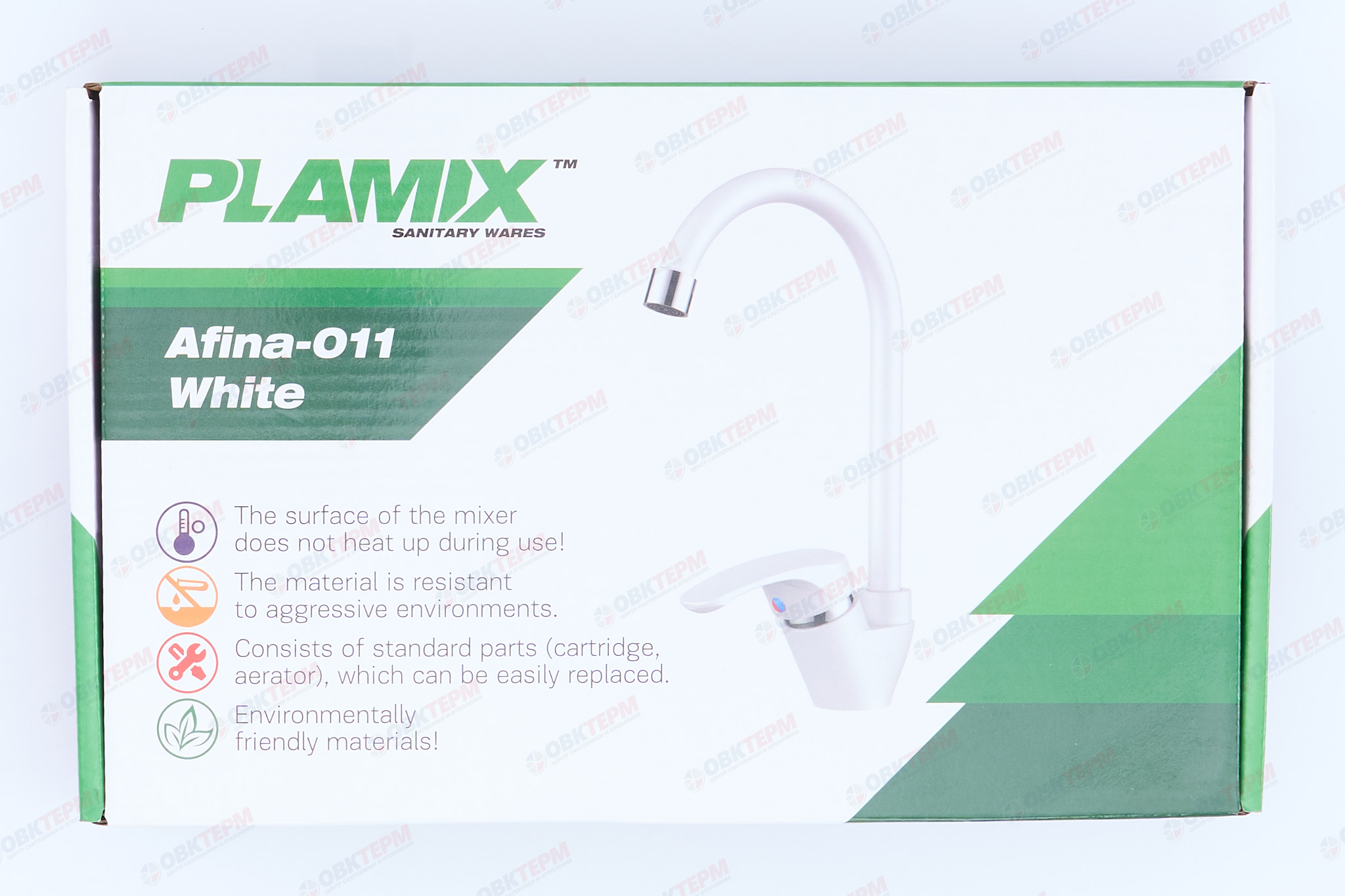 Смеситель д/кухни PLAMIX AFINA-011 White /ABS-пластик (без подводки) (20 шт/ящ) - миниатюра №6