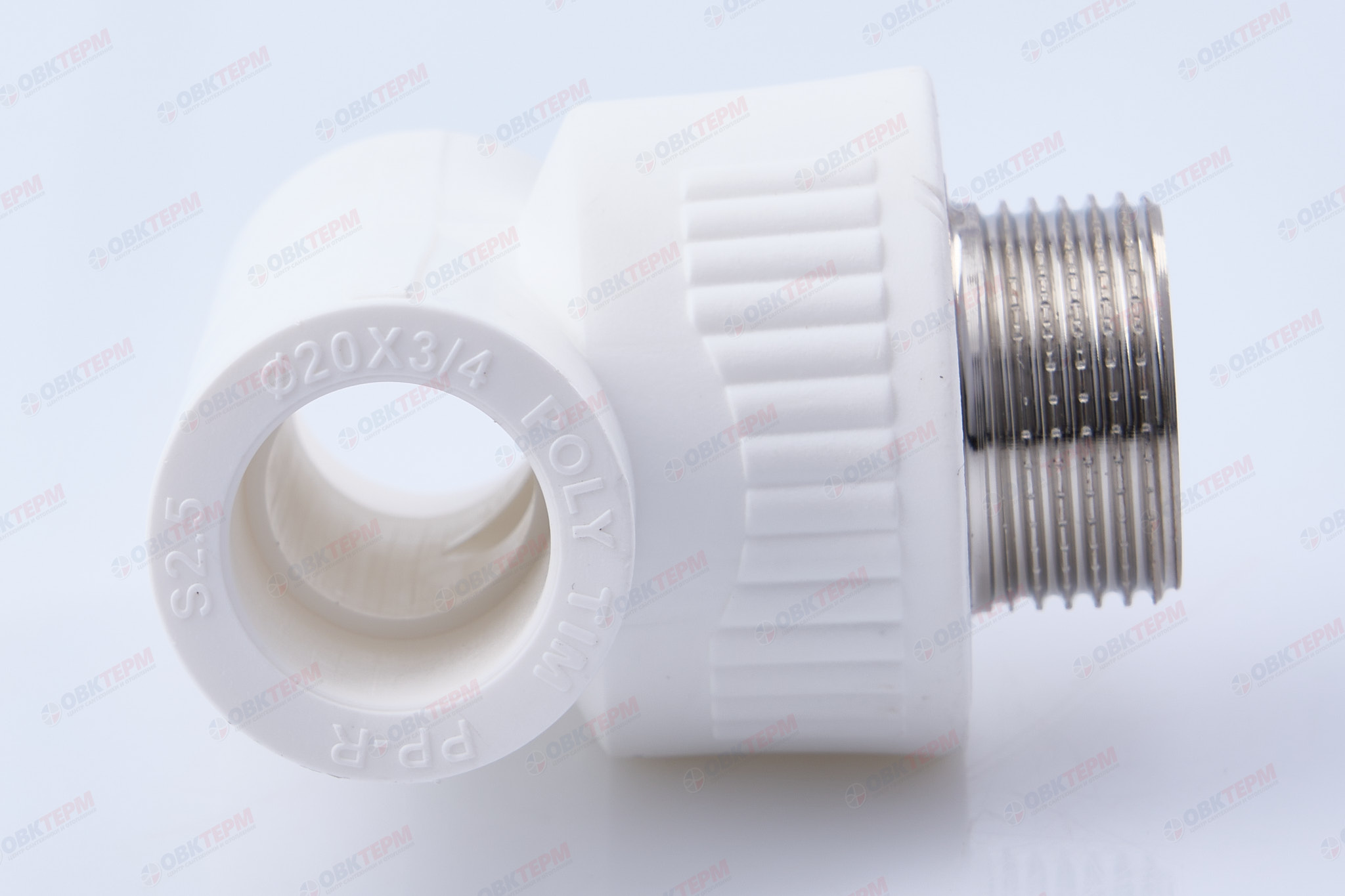 Тройник с МРН 20 * 3/4" * 20     (белый)   (75/5)  (TIM) - миниатюра №3