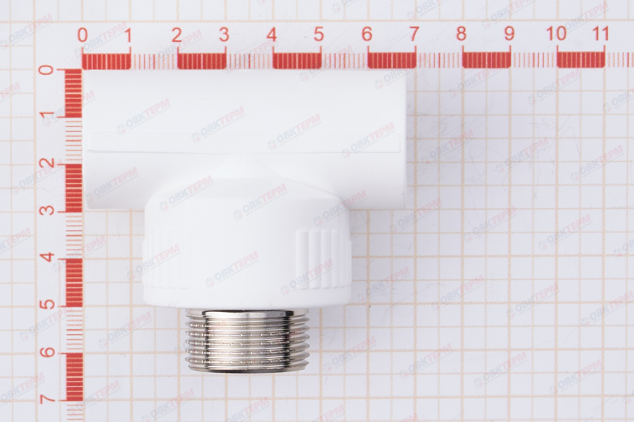Тройник с МРН 20 * 3/4" * 20     (белый)   (75/5)  (TIM) - миниатюра №5