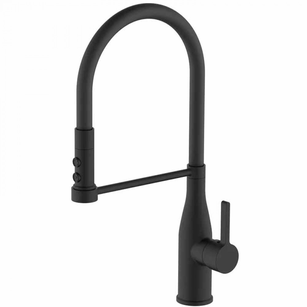 Смеситель д/кухни MIXXUS PREMIUM SUMMER 017 BLACK REFL.BLACK Ø35 (8 шт/ящ) - Изображение №1